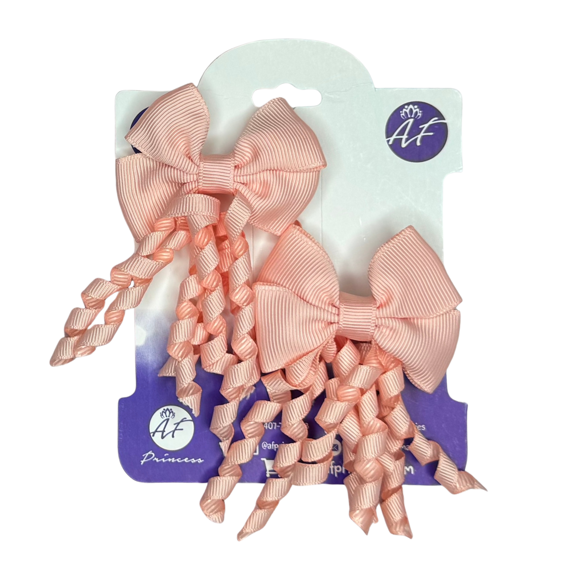 Handmade Curly Ribbon Bow Set for Girls / Boutique Hair Bows for Toddlers & Kids