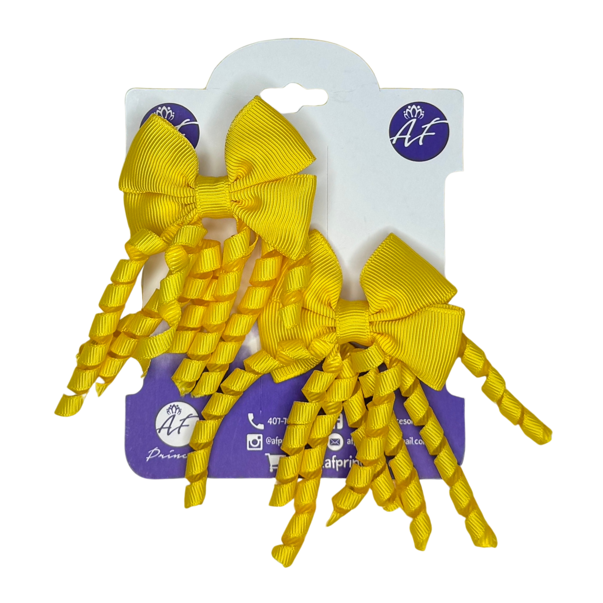 Handmade Curly Ribbon Bow Set for Girls / Boutique Hair Bows for Toddlers & Kids