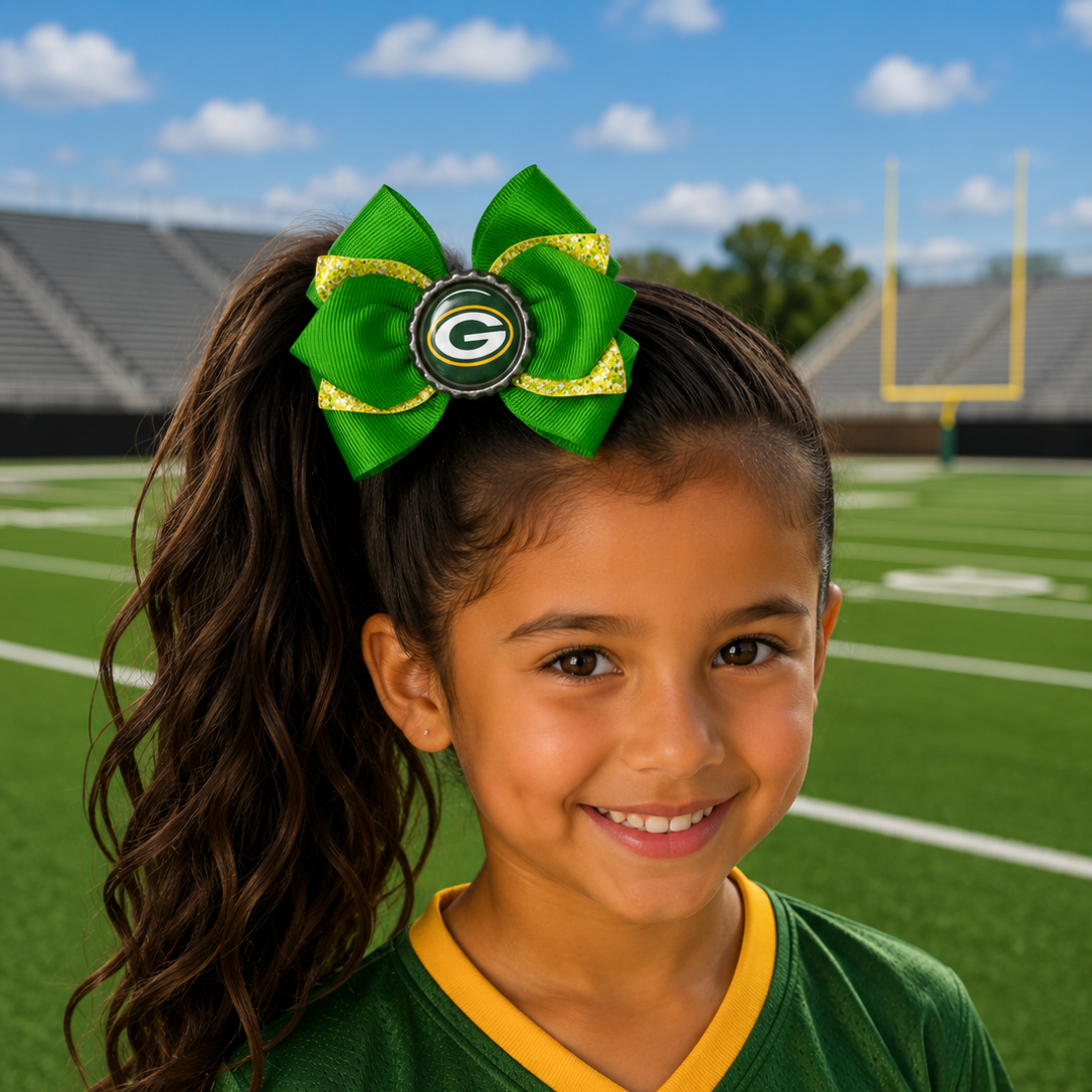 National Football Teams Inspired Cute Hairbow