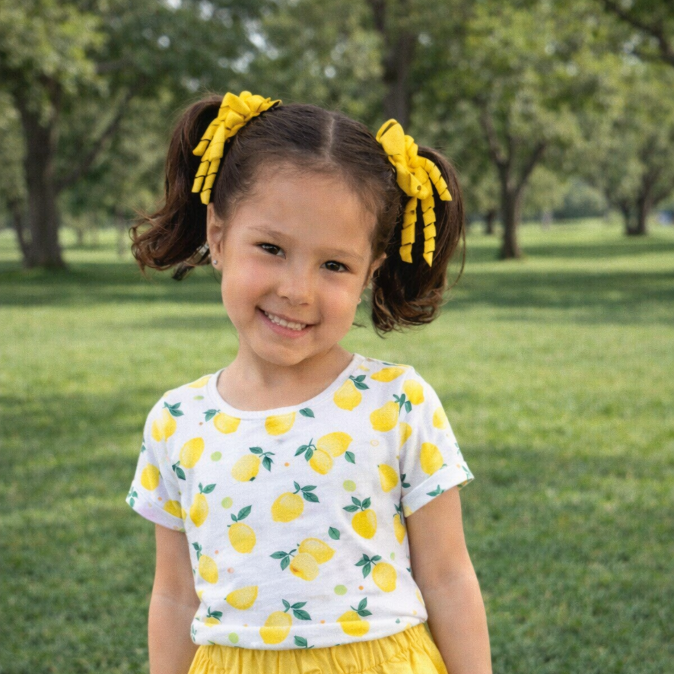 Handmade Curly Ribbon Bow Set for Girls / Boutique Hair Bows for Toddlers & Kids