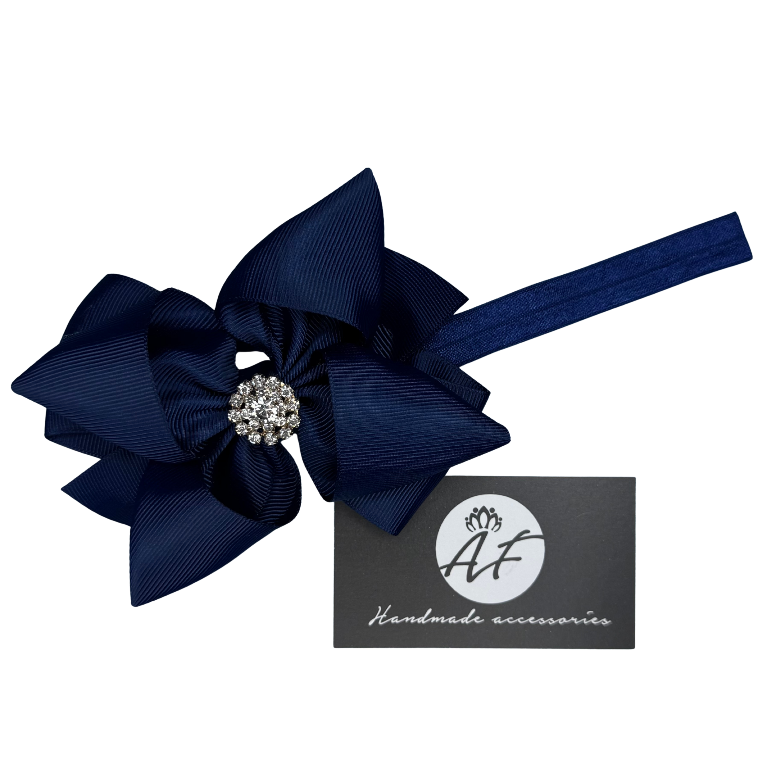 Handmade Baby Headband with 4-Loop Bow – Stretchy Band for Newborns, Infants & Toddlers