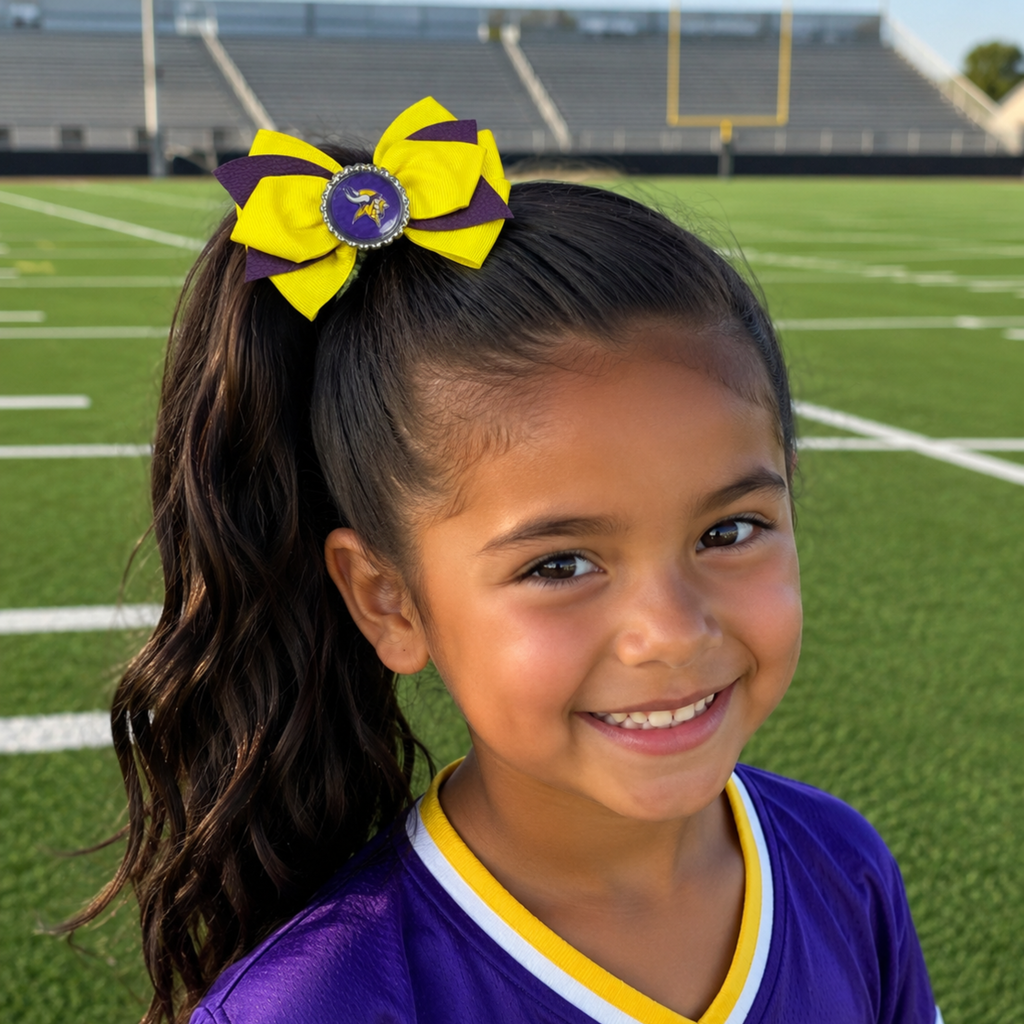 National Football Teams Inspired Cute Hairbow