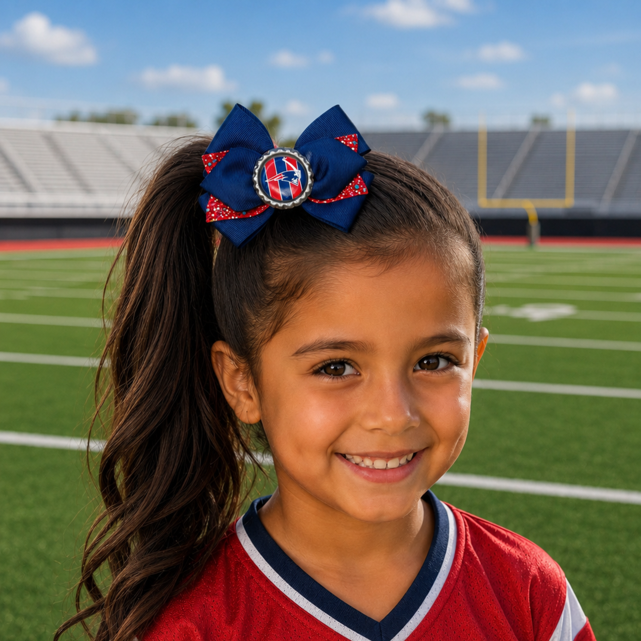 National Football Teams Inspired Cute Hairbow