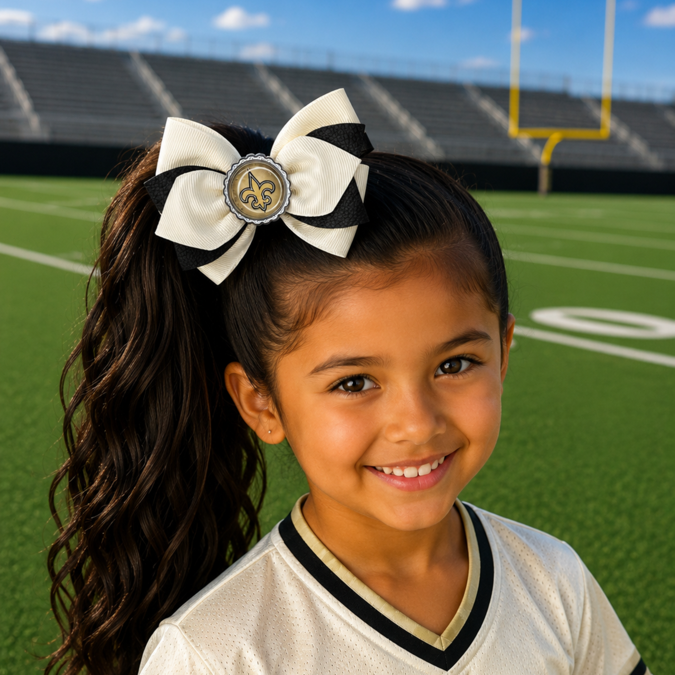 National Football Teams Inspired Cute Hairbow