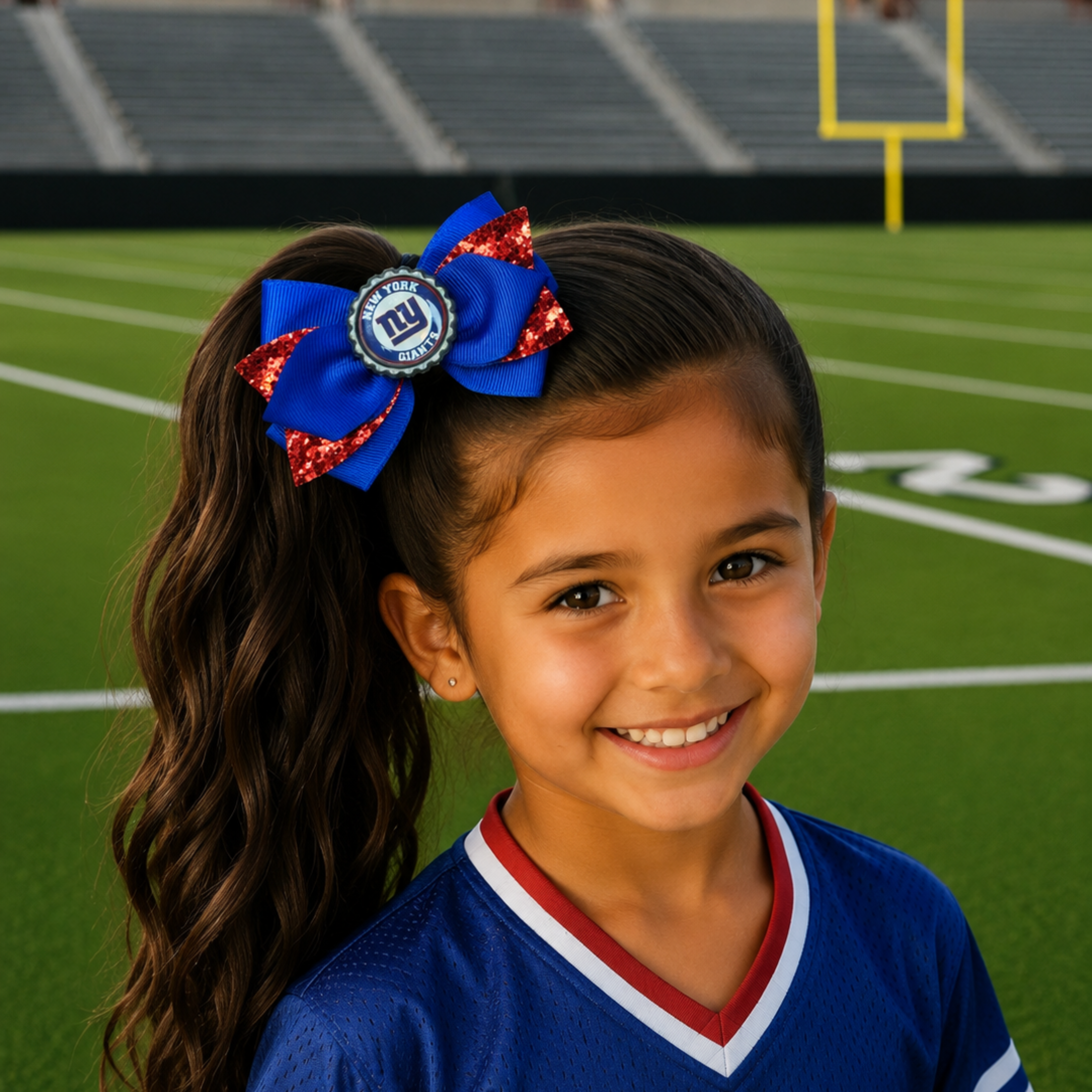 National Football Teams Inspired Cute Hairbow