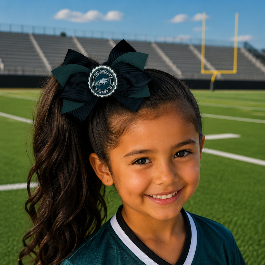National Football Teams Inspired Cute Hairbow