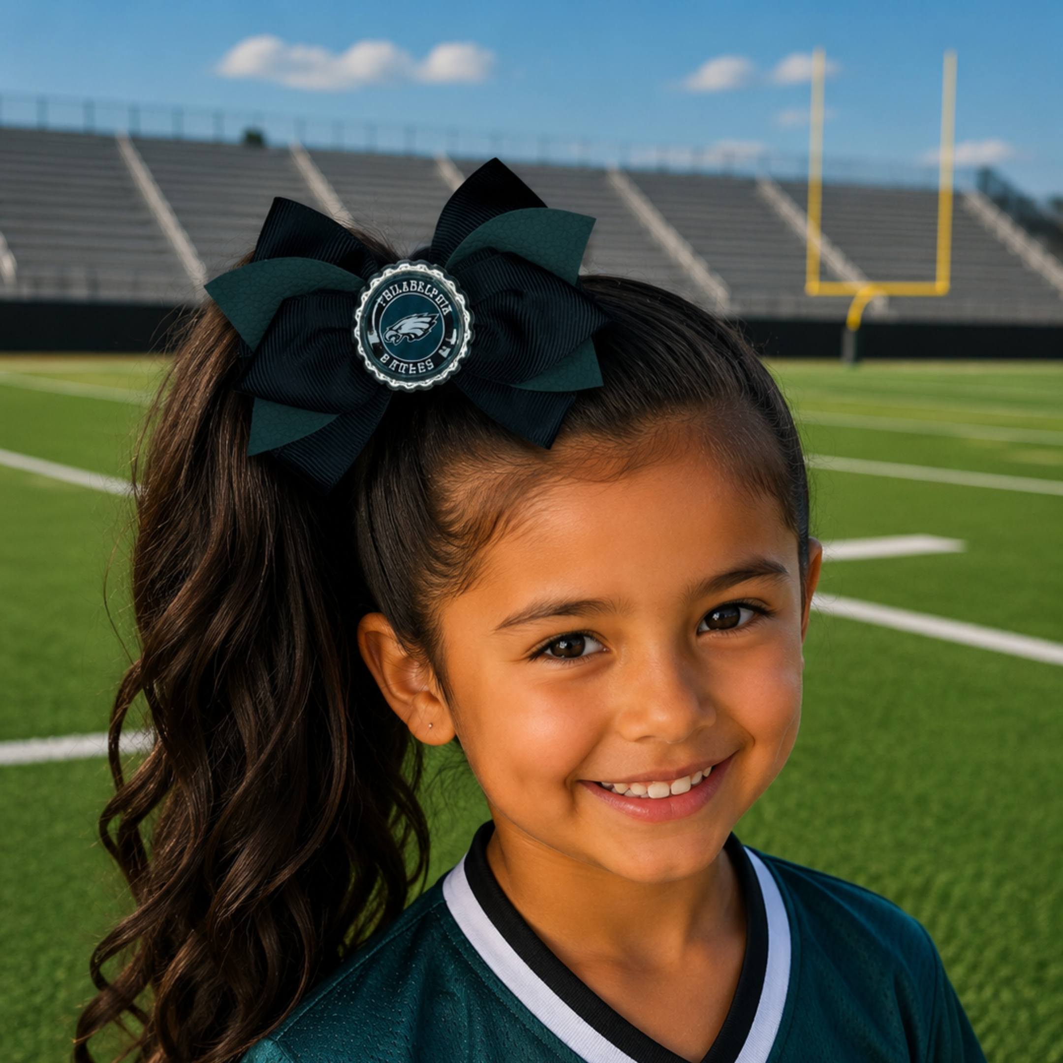 National Football Teams Inspired Cute Hairbow
