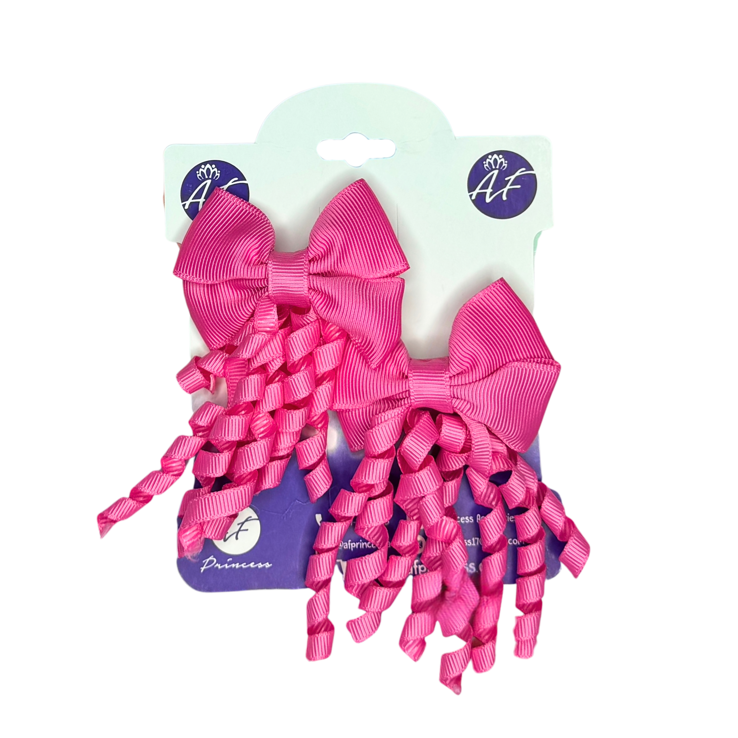 Handmade Curly Ribbon Bow Set for Girls / Boutique Hair Bows for Toddlers & Kids