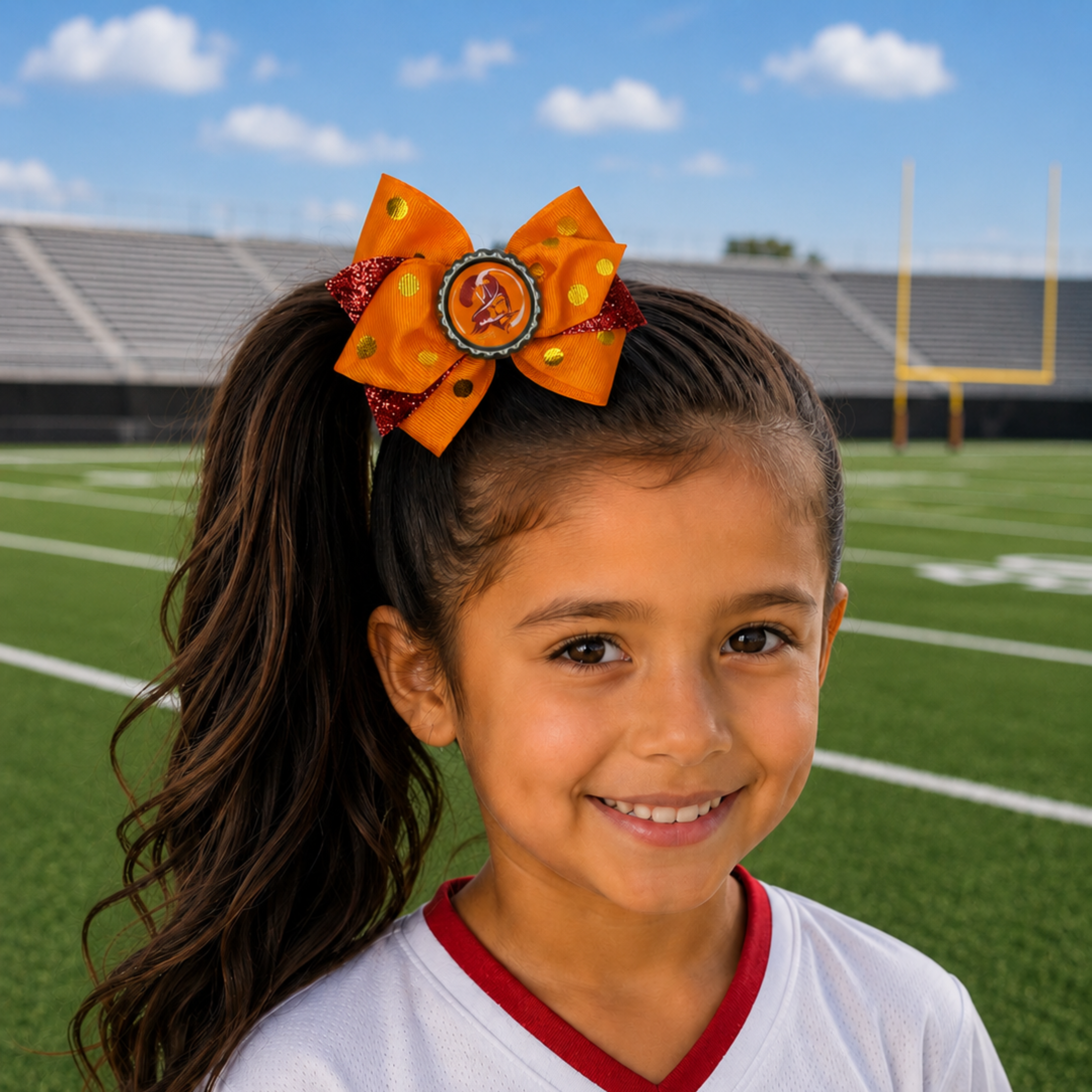 National Football Teams Inspired Cute Hairbow
