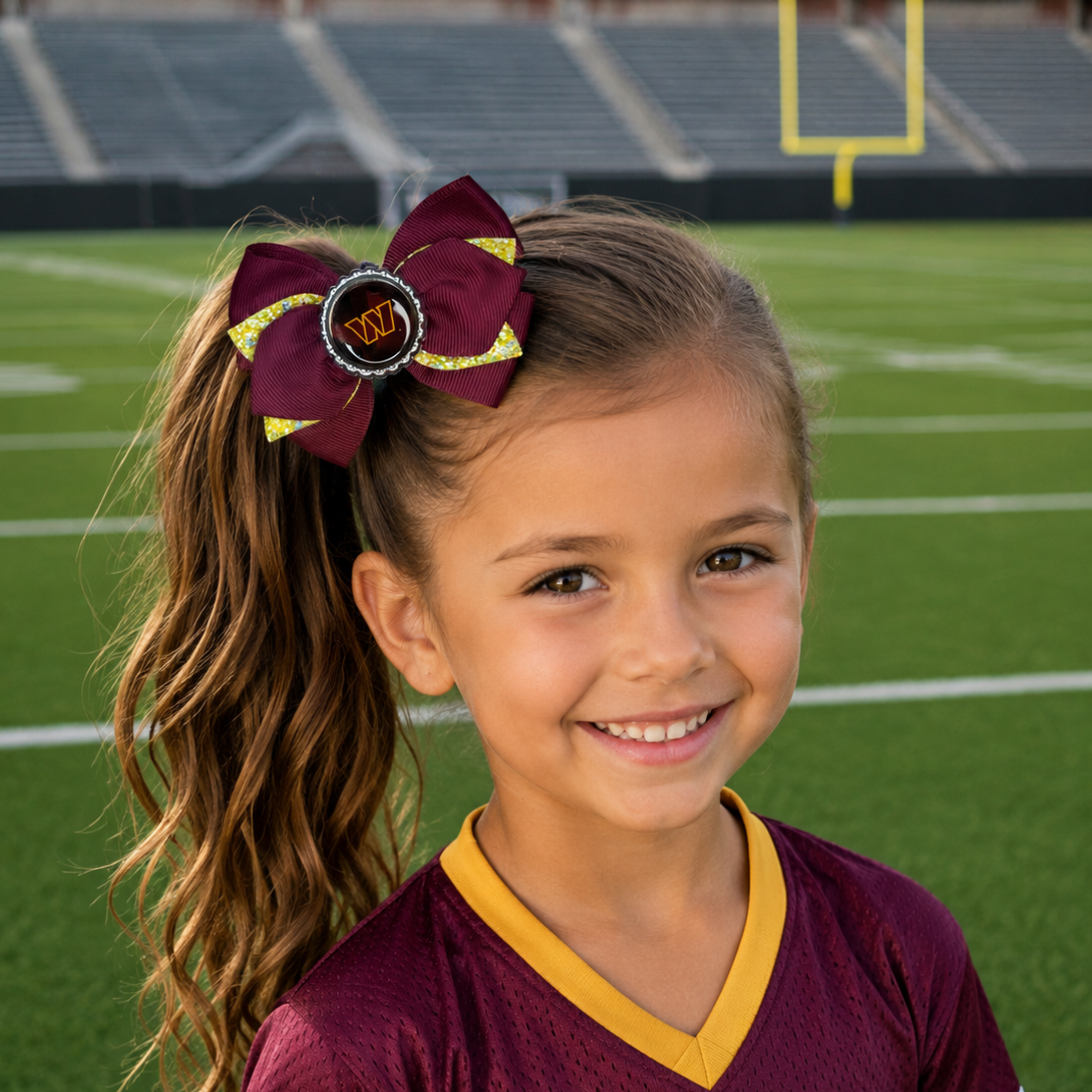 National Football Teams Inspired Cute Hairbow
