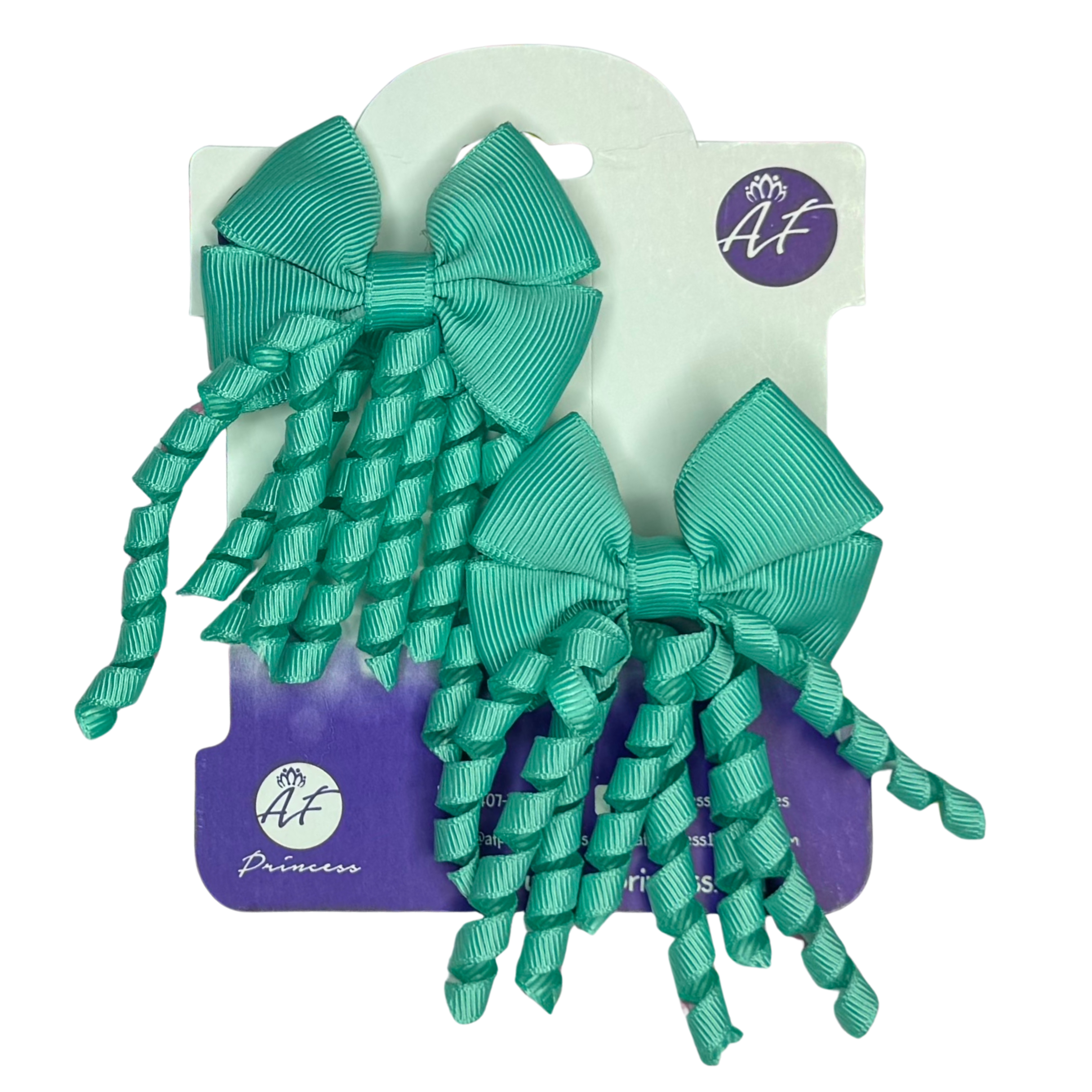 Handmade Curly Ribbon Bow Set for Girls / Boutique Hair Bows for Toddlers & Kids