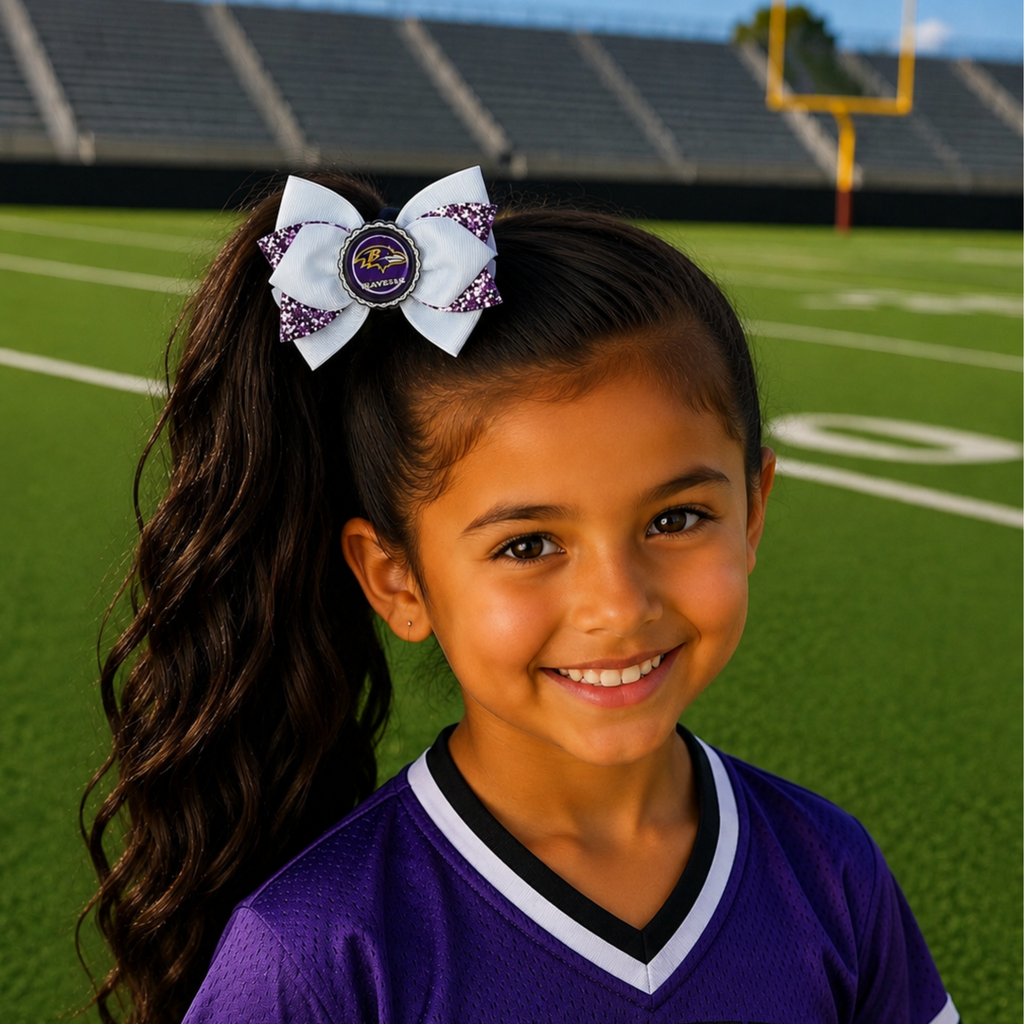 National Football Teams Inspired Cute Hairbow