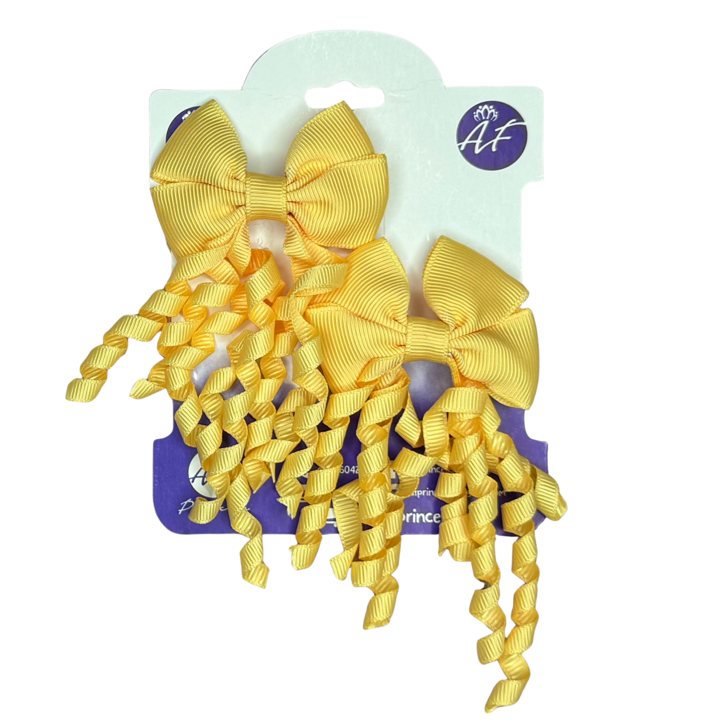 Handmade Curly Ribbon Bow Set for Girls / Boutique Hair Bows for Toddlers & Kids