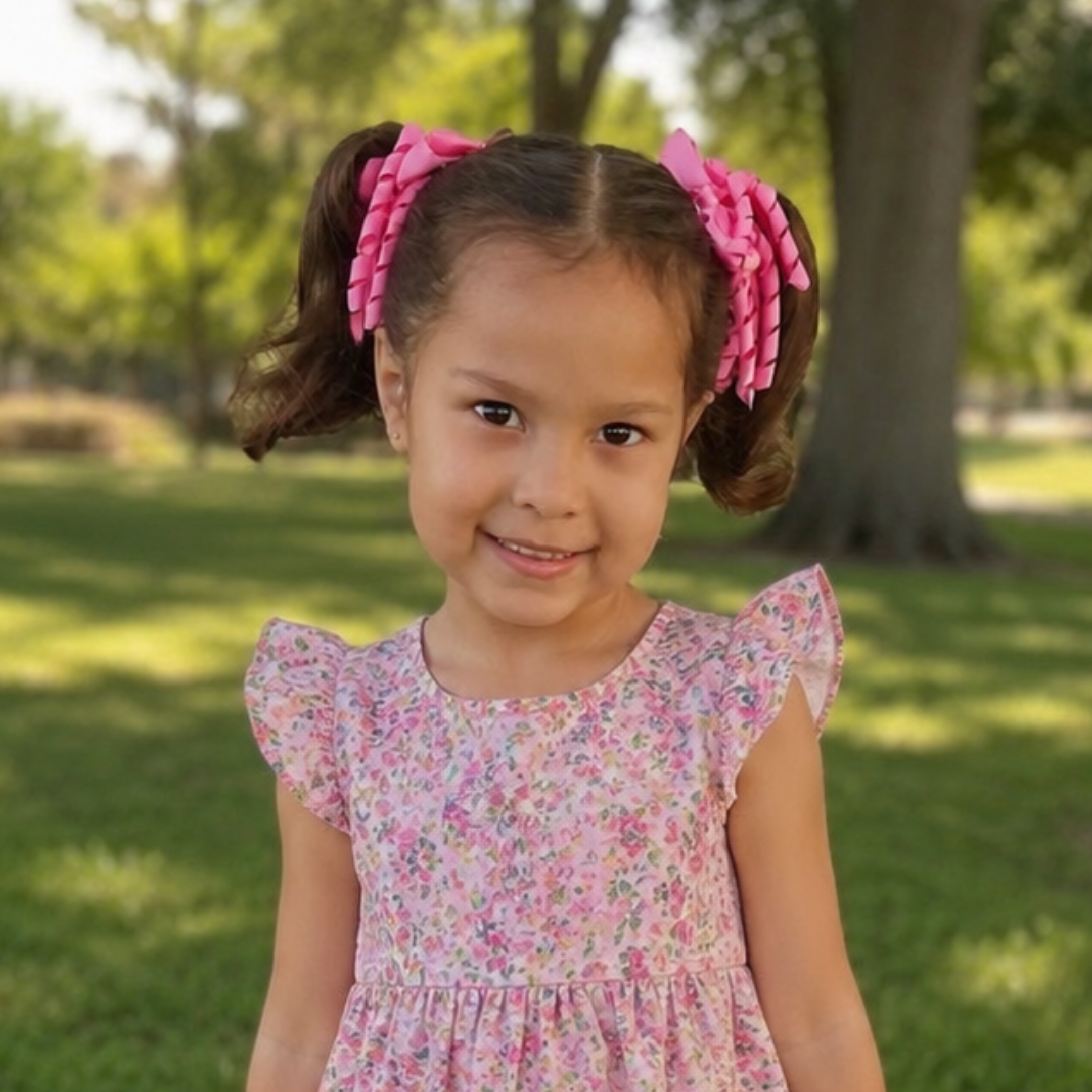Handmade Curly Ribbon Bow Set for Girls / Boutique Hair Bows for Toddlers & Kids