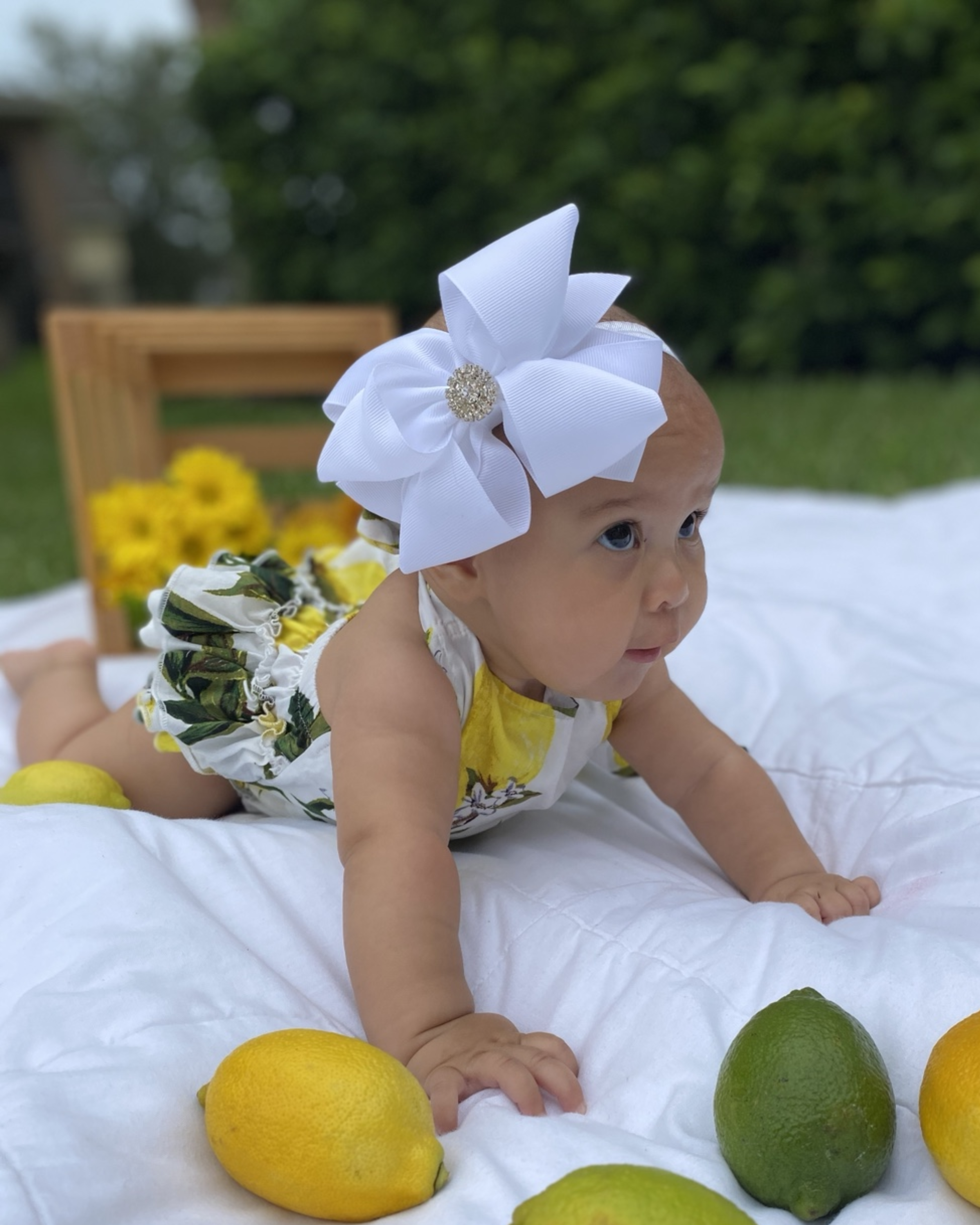 Handmade Baby Headband with 4-Loop Bow – Stretchy Band for Newborns, Infants & Toddlers