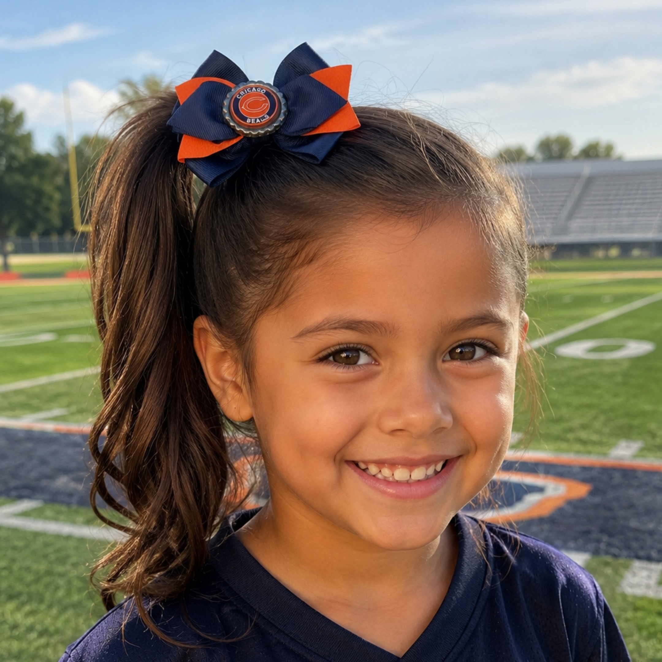 National Football Teams Inspired Cute Hairbow