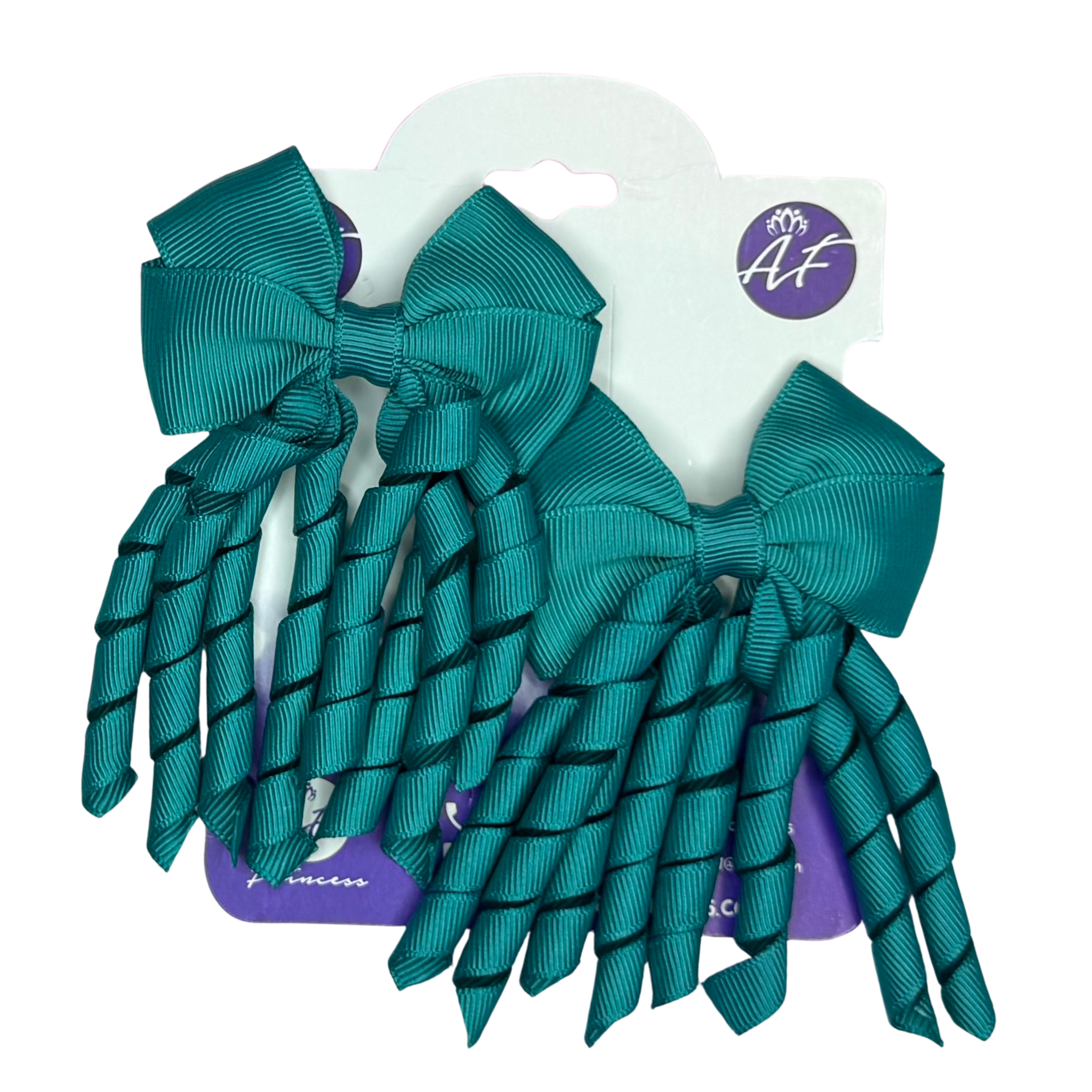 Handmade Curly Ribbon Bow Set for Girls / Boutique Hair Bows for Toddlers & Kids