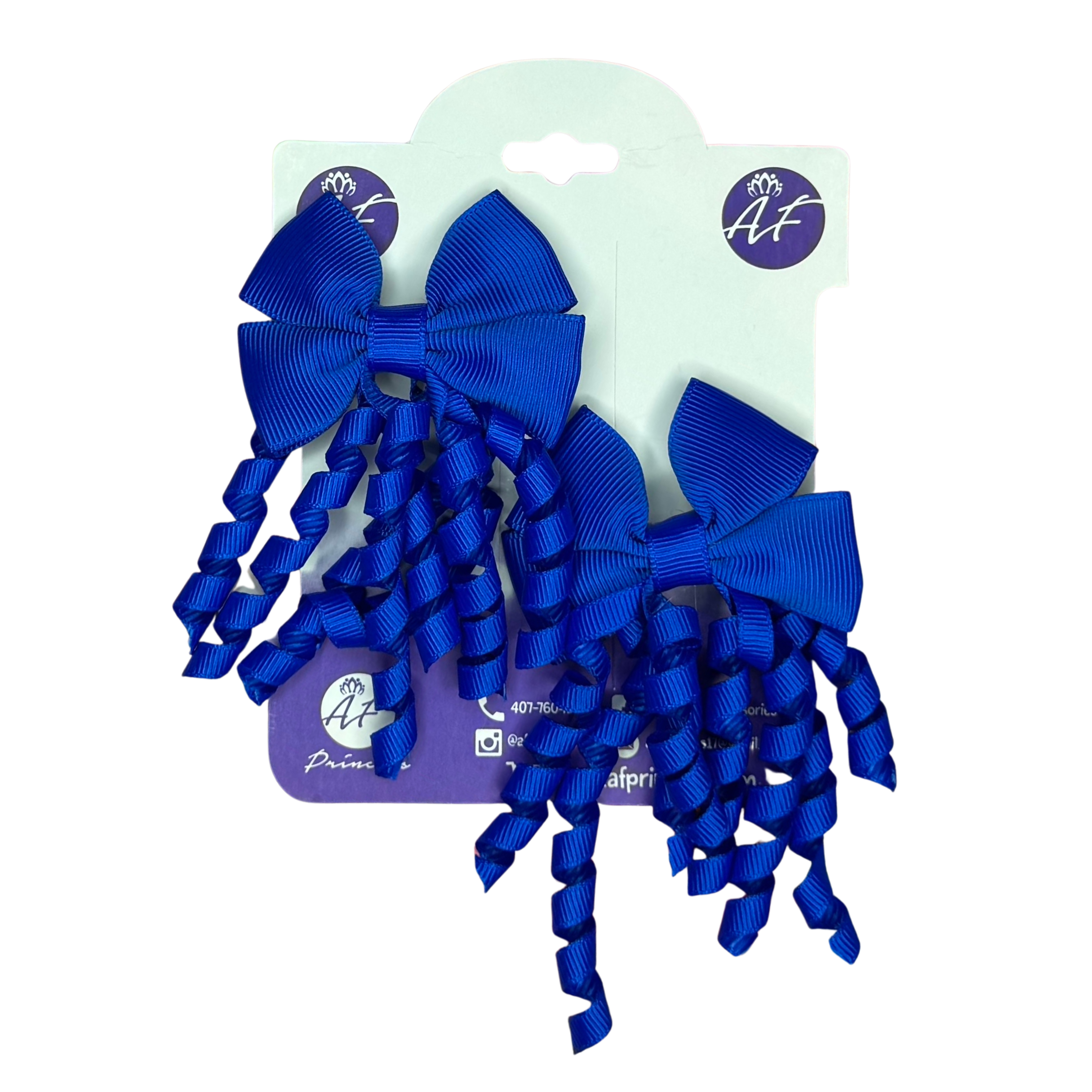 Handmade Curly Ribbon Bow Set for Girls / Boutique Hair Bows for Toddlers & Kids