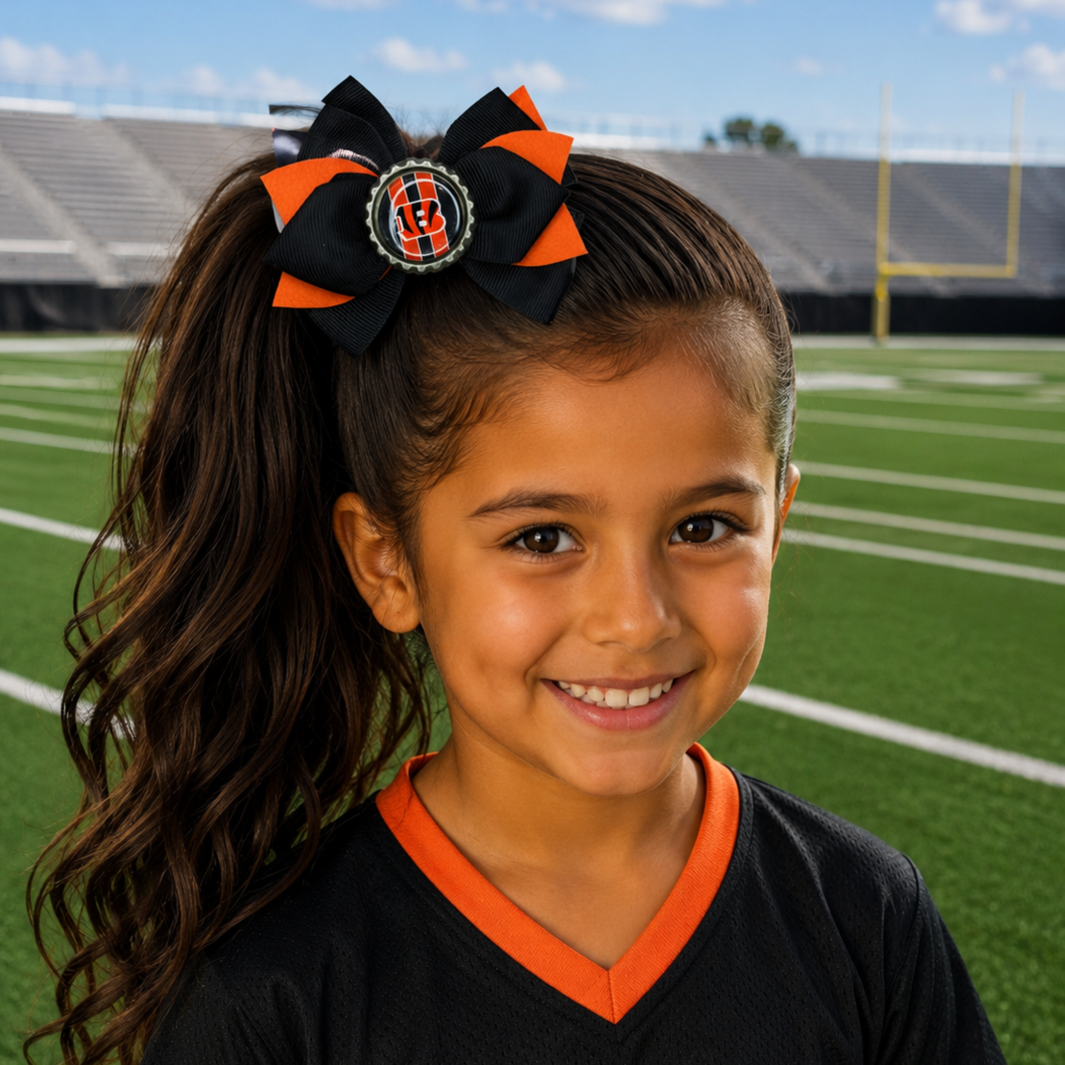 National Football Teams Inspired Cute Hairbow