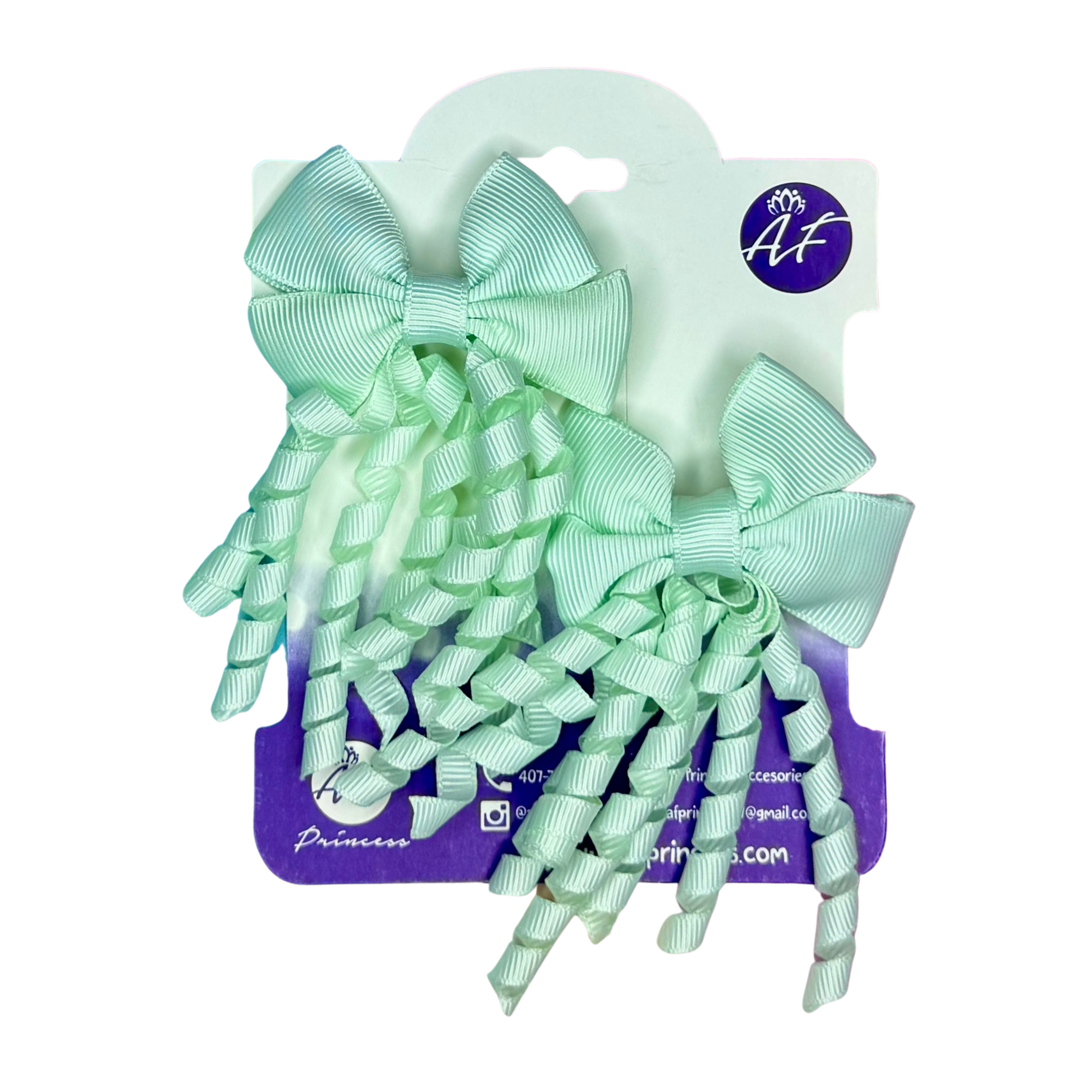 Handmade Curly Ribbon Bow Set for Girls / Boutique Hair Bows for Toddlers & Kids