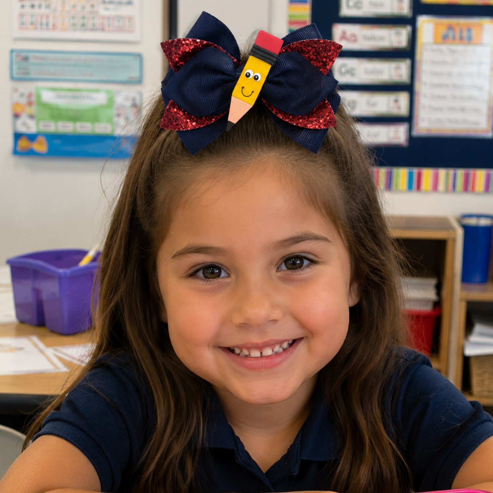 Back to School Handmade Cute Hairbows