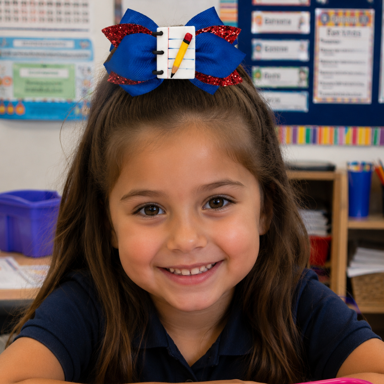 Back to School Handmade Cute Hairbows