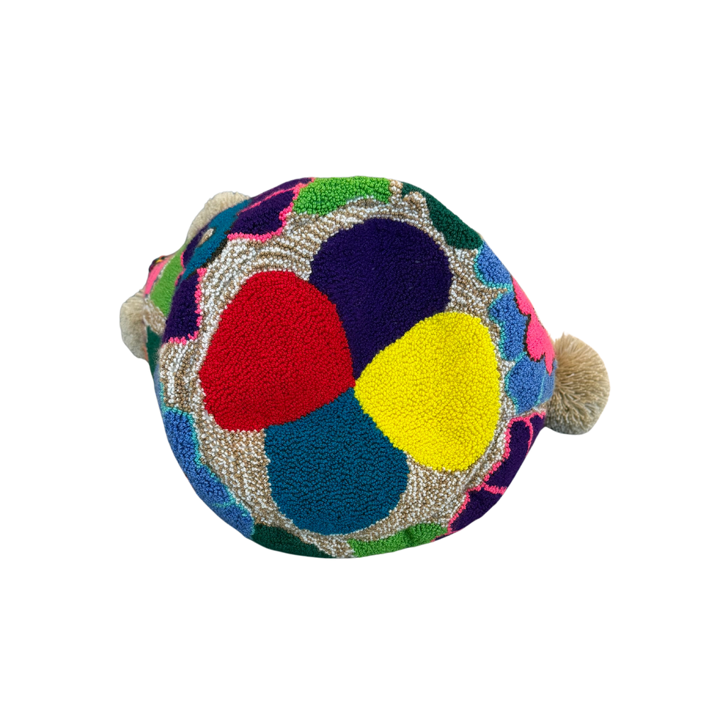 Wayuu Large Premium Handmade Tapestry Bucket Bag |  Needle Punch Floral Design "Sunny Day"