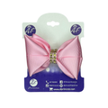 Handmade Deluxe Girls Hair Bow with Gold Rhinestone Center | Boutique Hair Clip