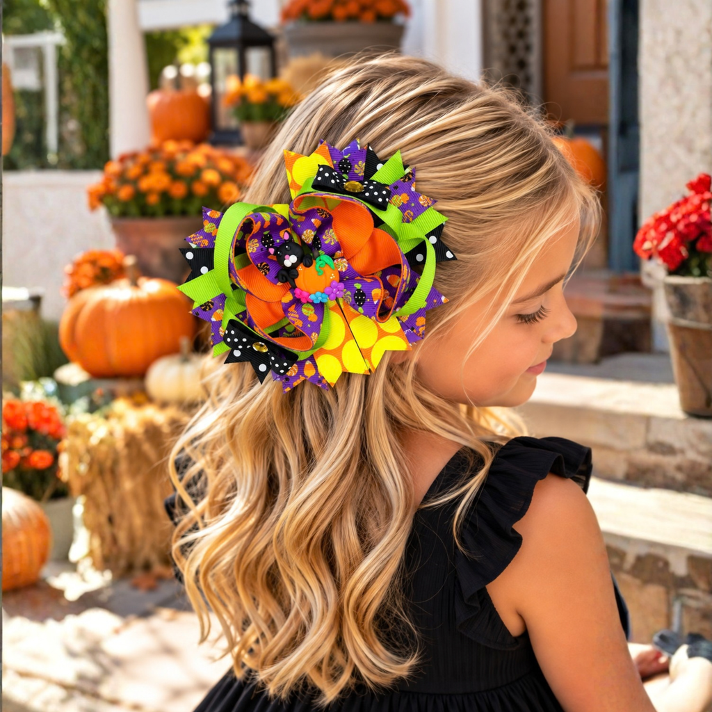Halloween Boutique Hair Bows for Girls