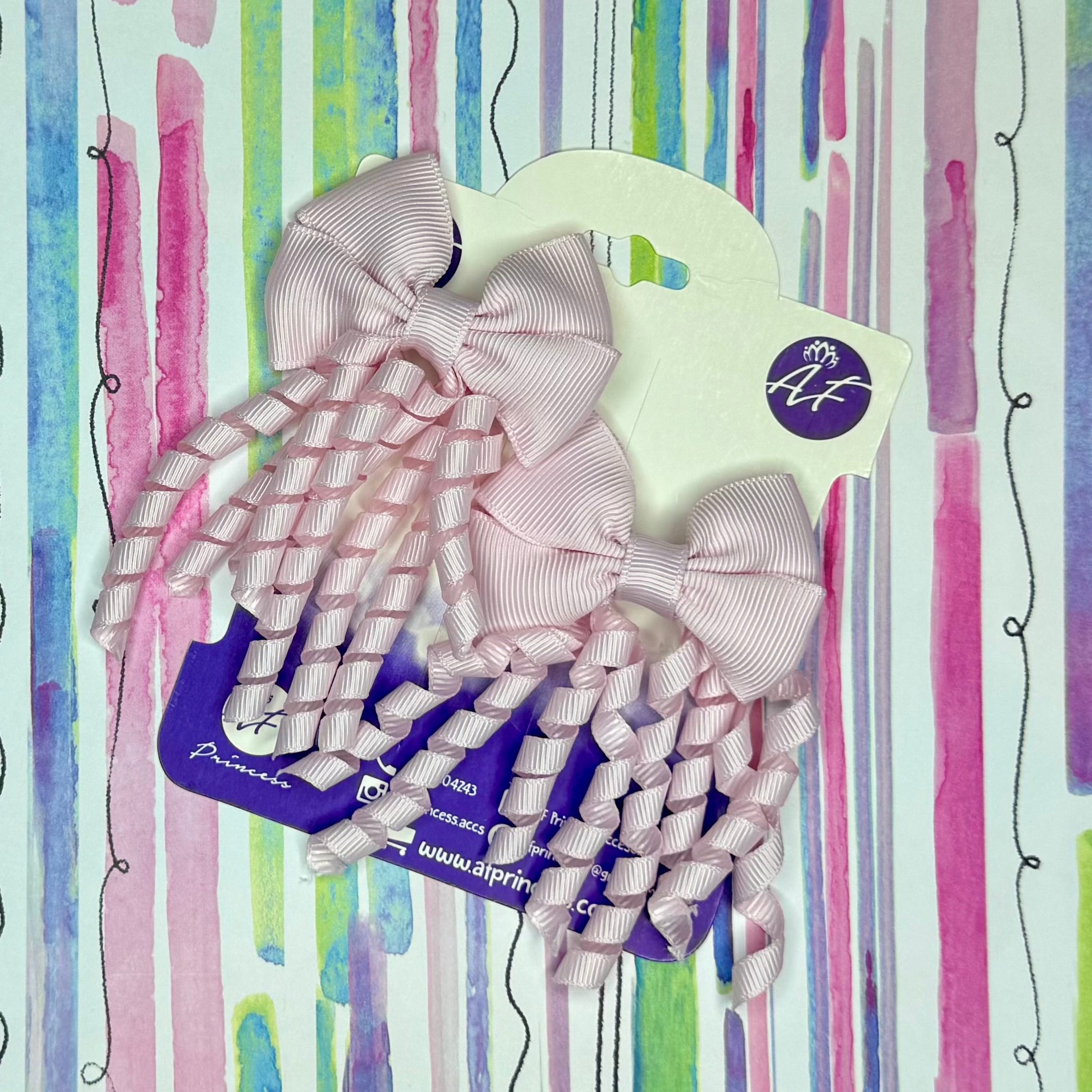 Curly Hair Bow Set - 2 Bows