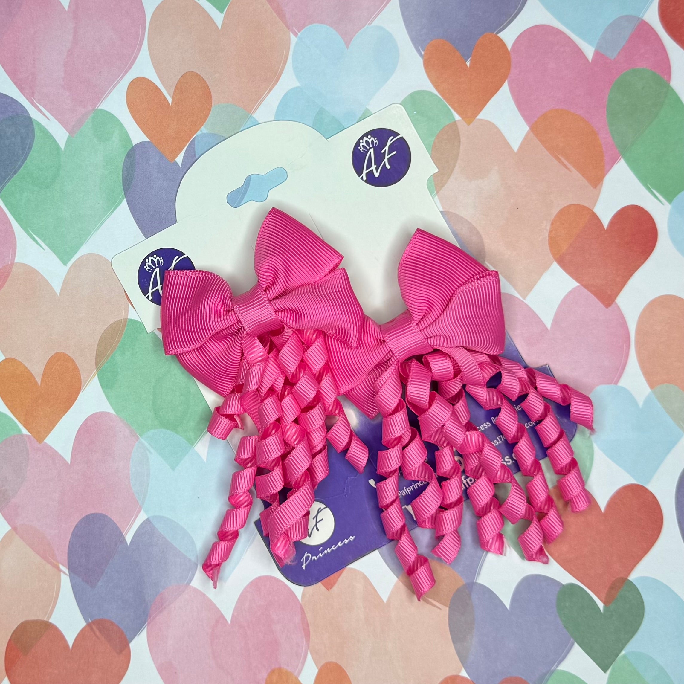 Curly Hair Bow Set - 2 Bows