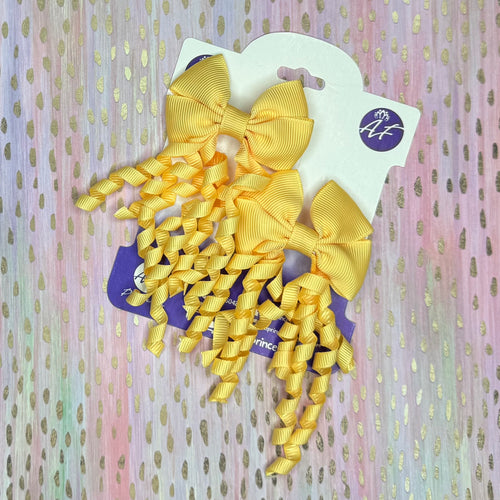 Curly Hair Bow Set - 2 Bows