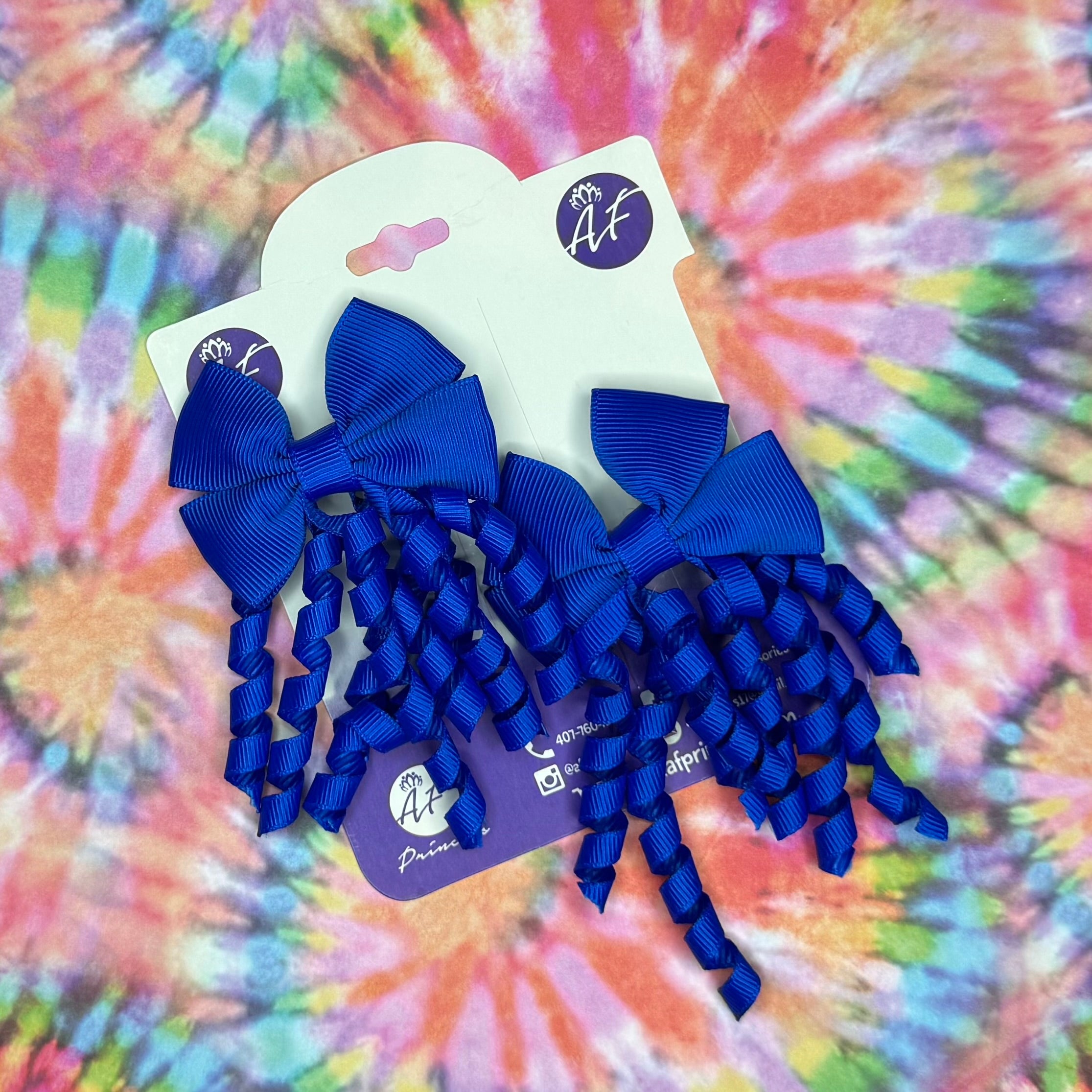 Curly Hair Bow Set - 2 Bows