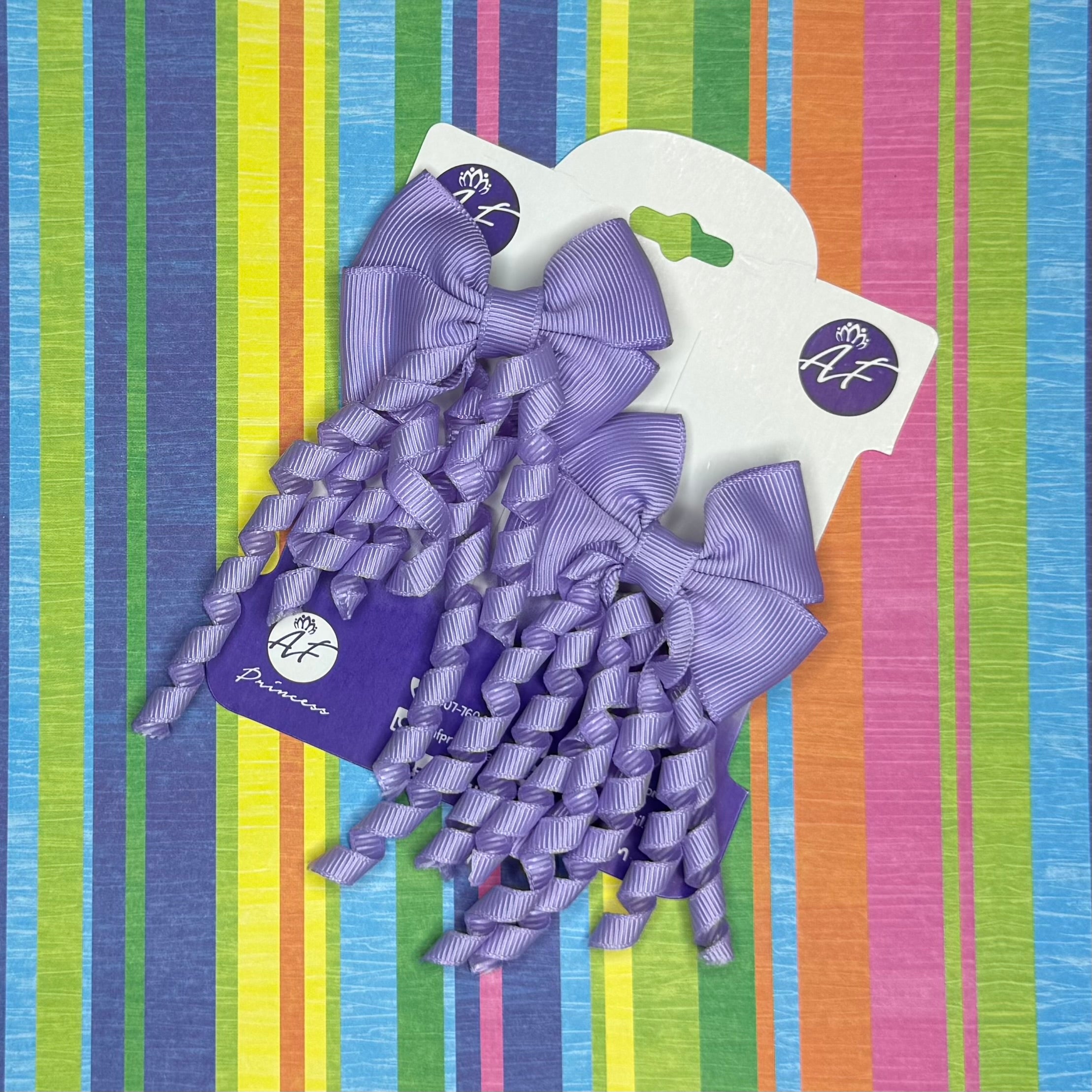 Curly Hair Bow Set - 2 Bows