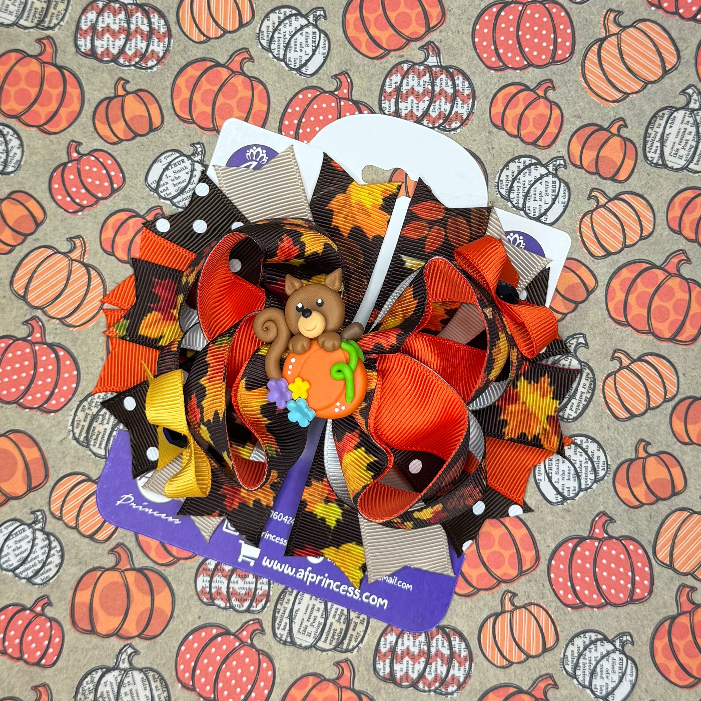 Fall / Thanksgiving Medium Hair Bow