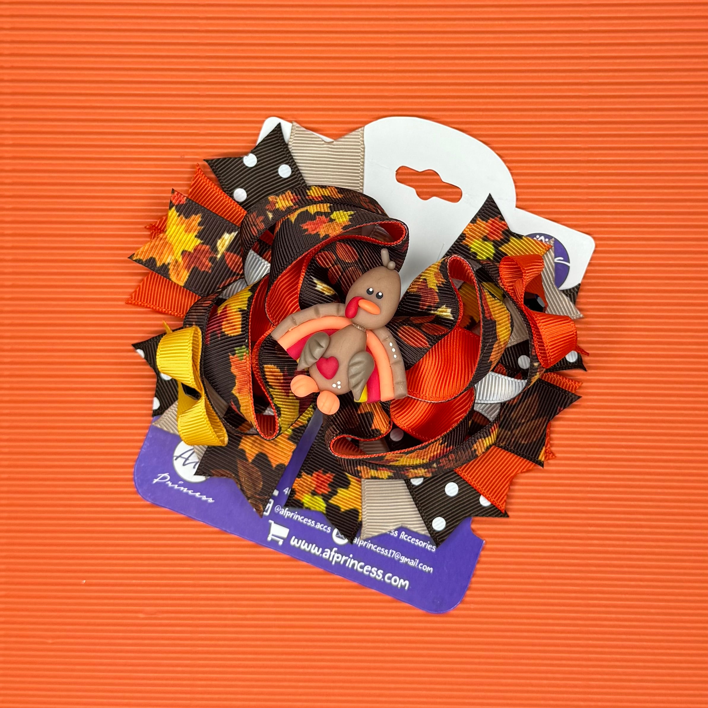 Fall / Thanksgiving Medium Hair Bow
