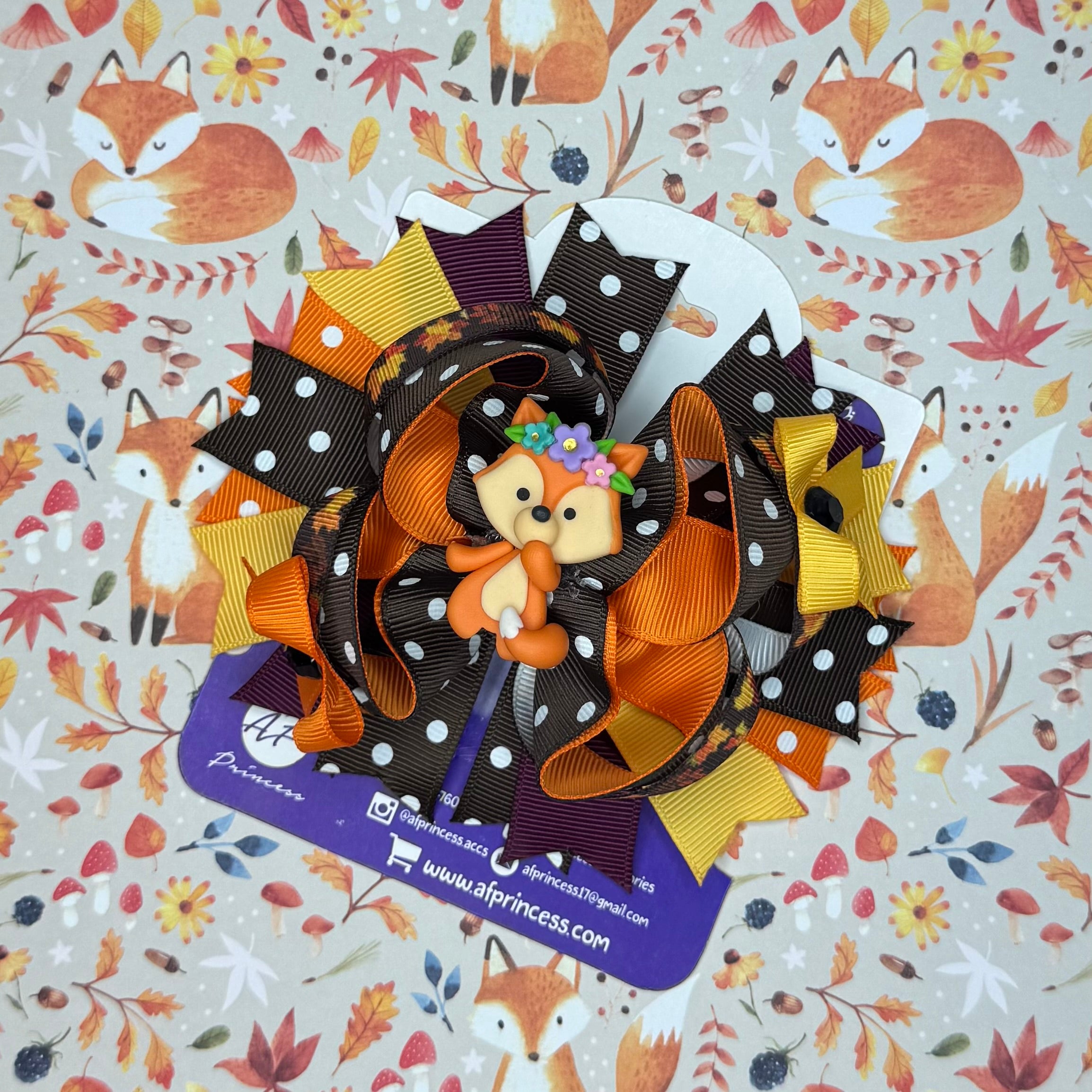 Fall / Thanksgiving Medium Hair Bow