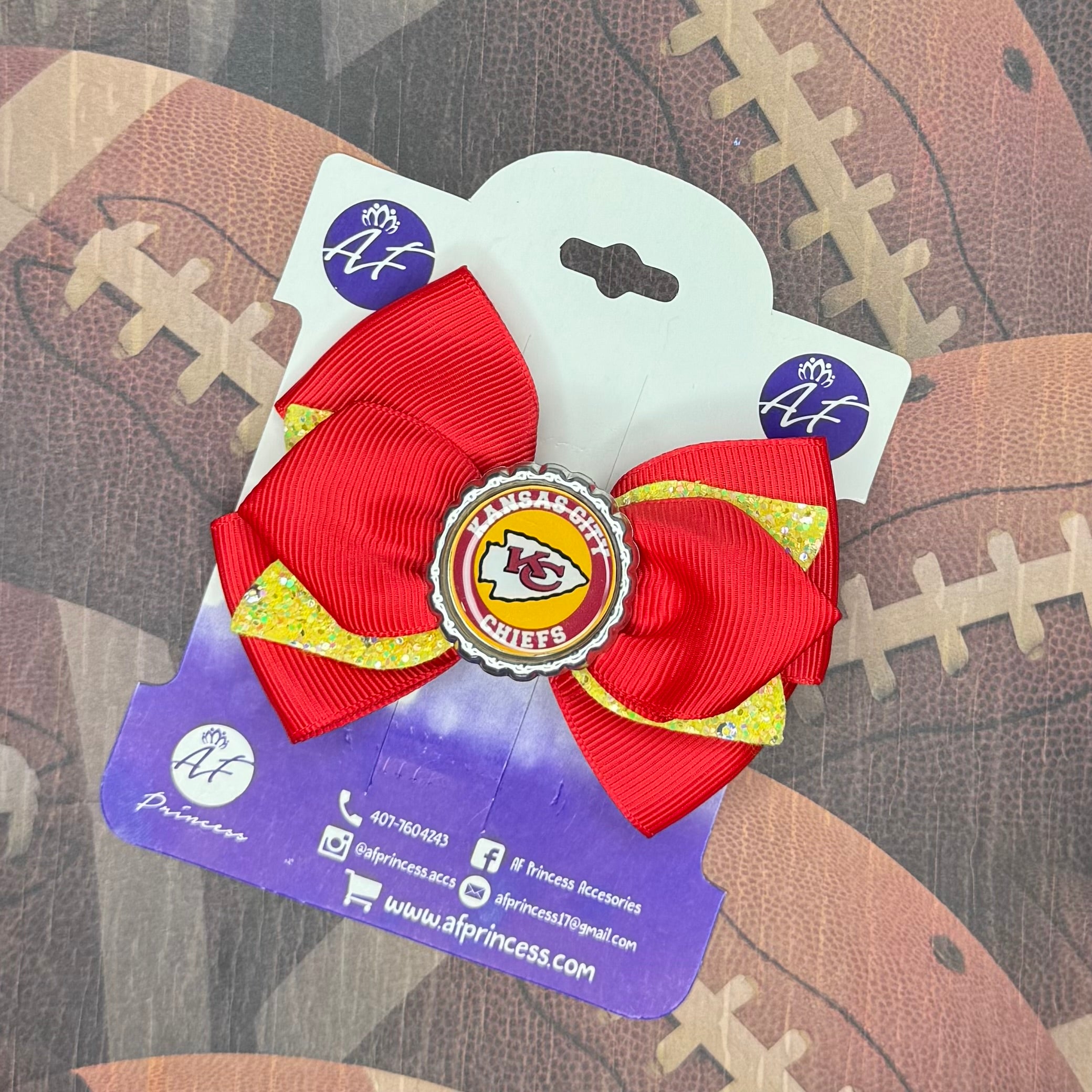 Football Cute Bow