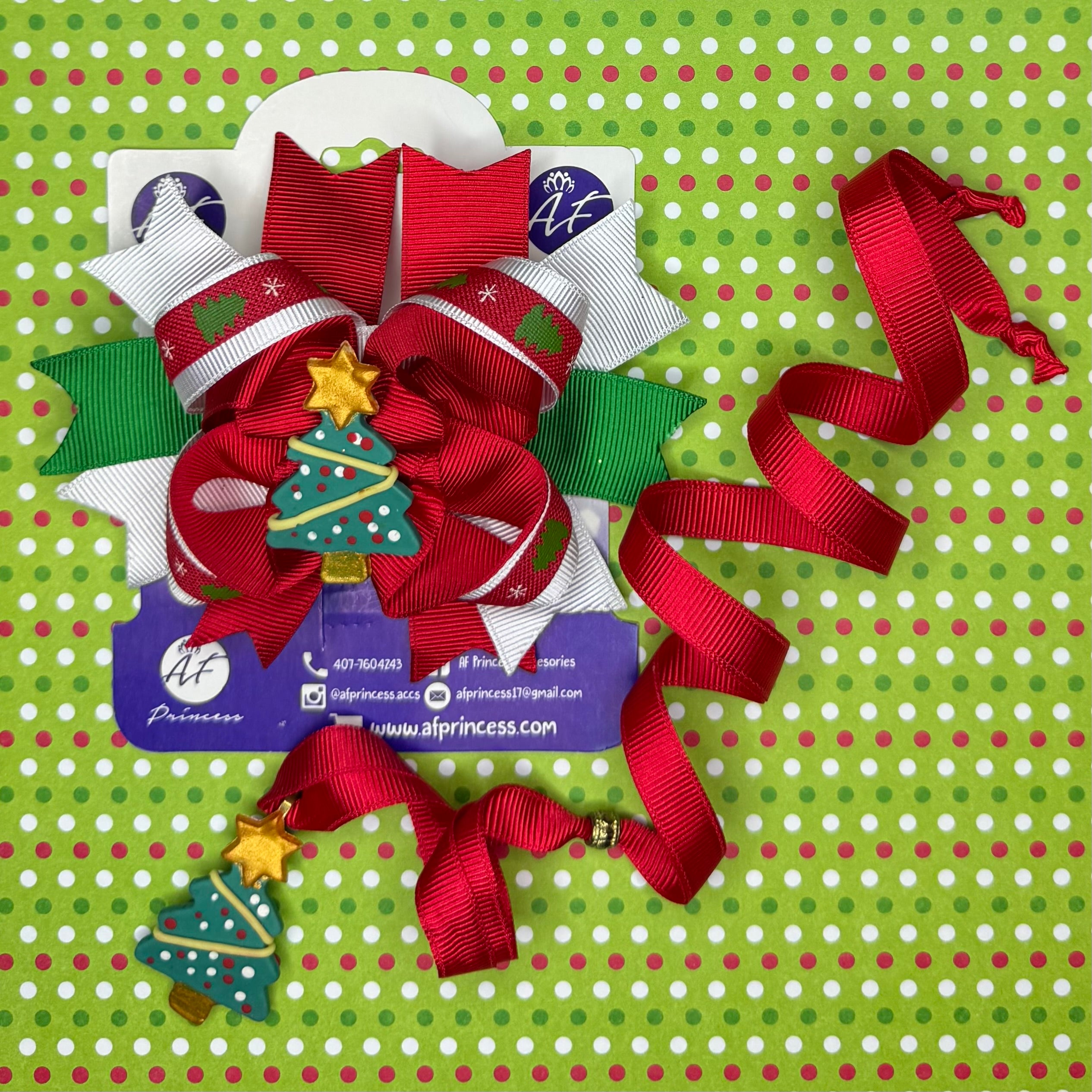 Holiday / Christmas Hair Bow + Necklace Set