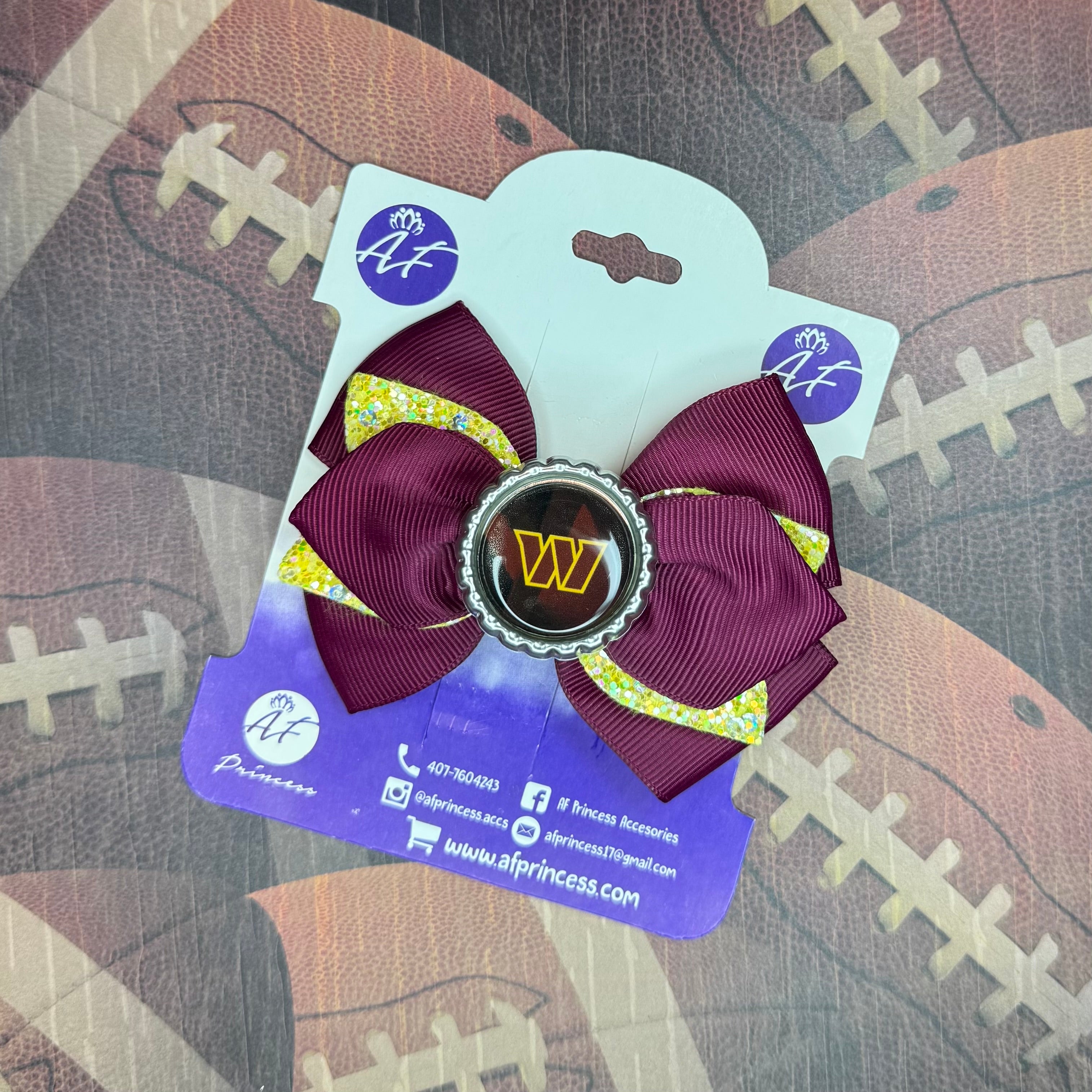 Football Cute Bow
