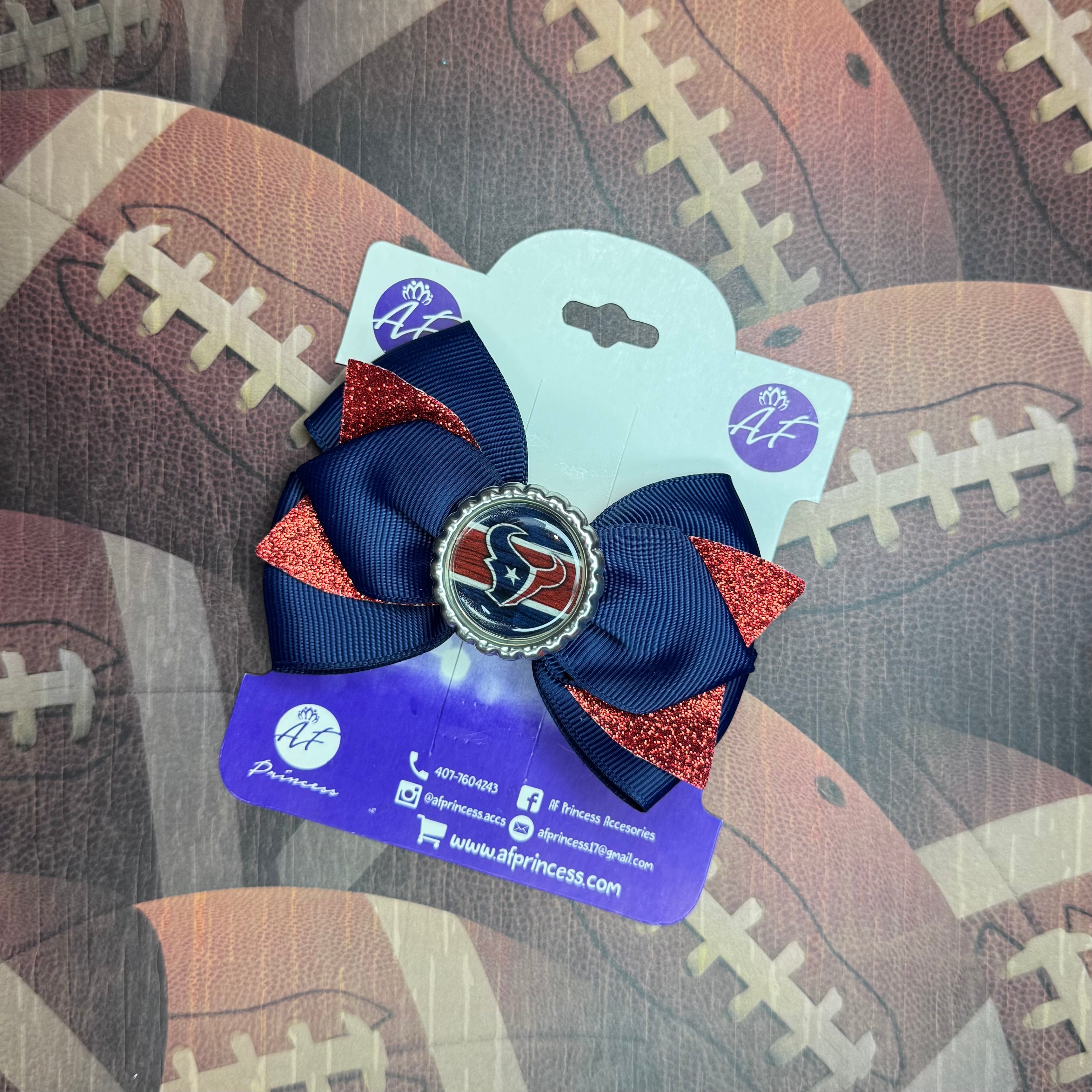 Football Cute Bow