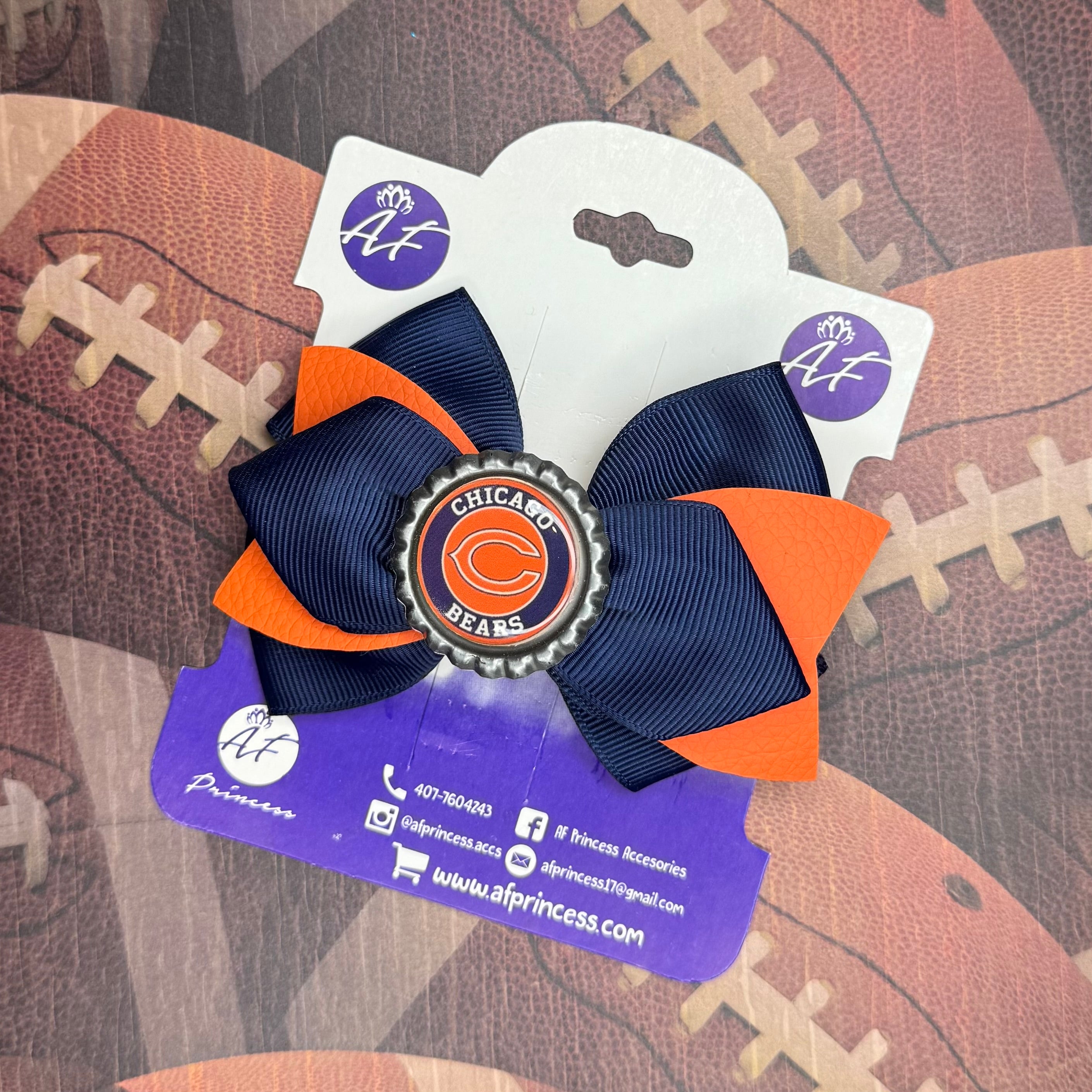 Football Cute Bow