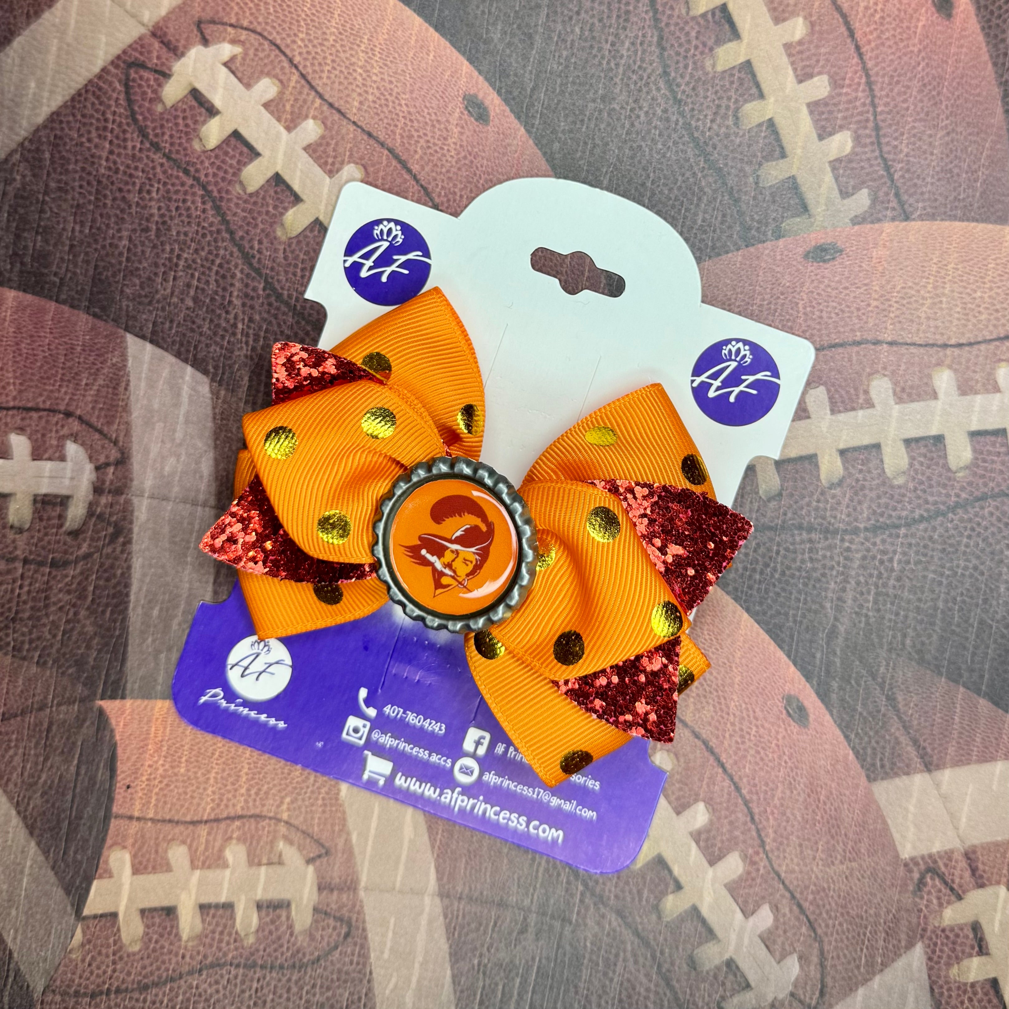 Football Cute Bow