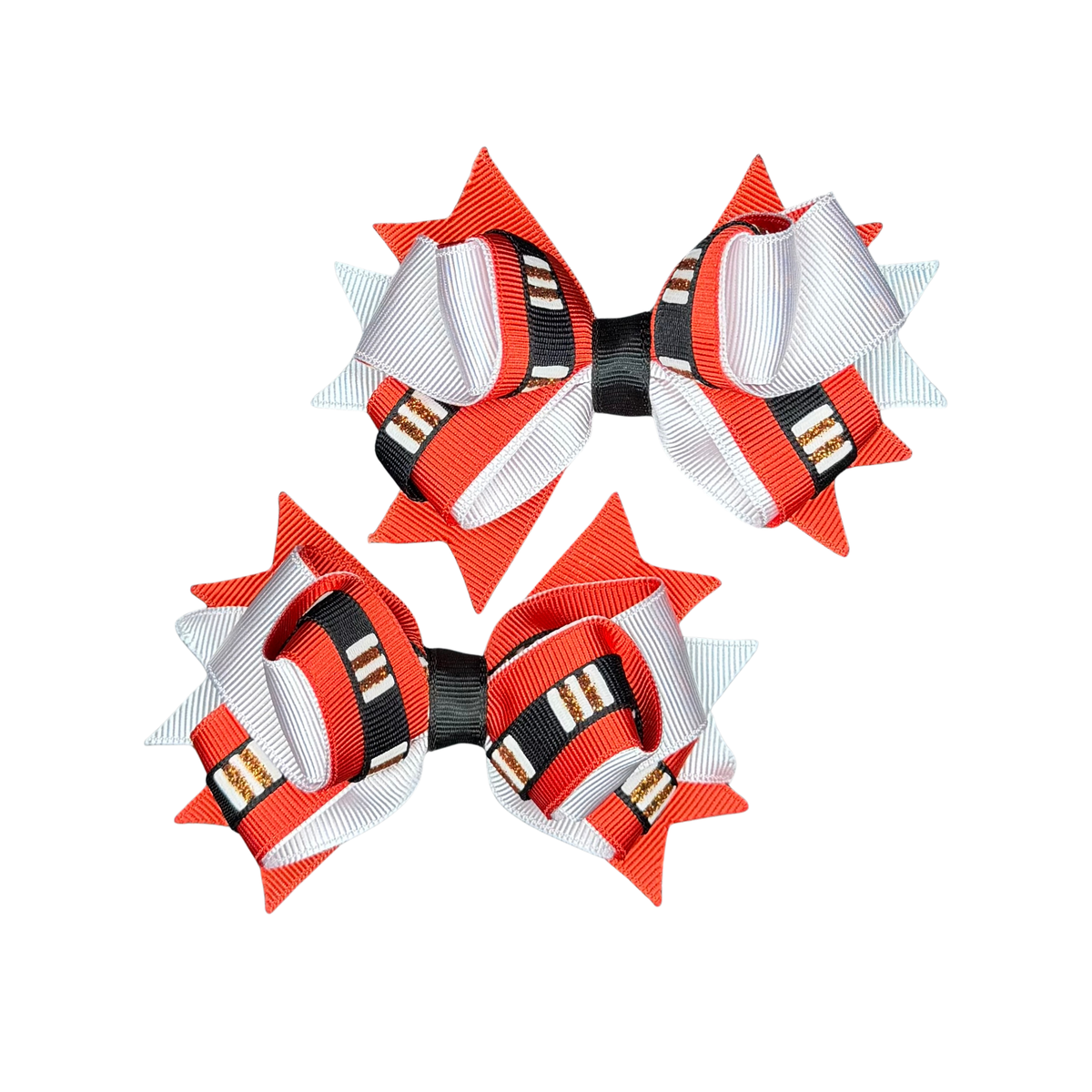 Halloween Pigtail Hair Bows for Girls – Handmade Bow Sets