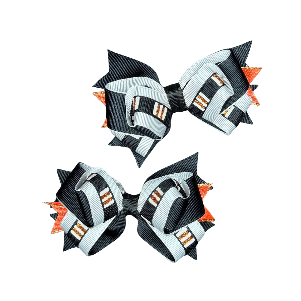 Halloween Pigtail Hair Bows for Girls – Handmade Bow Sets