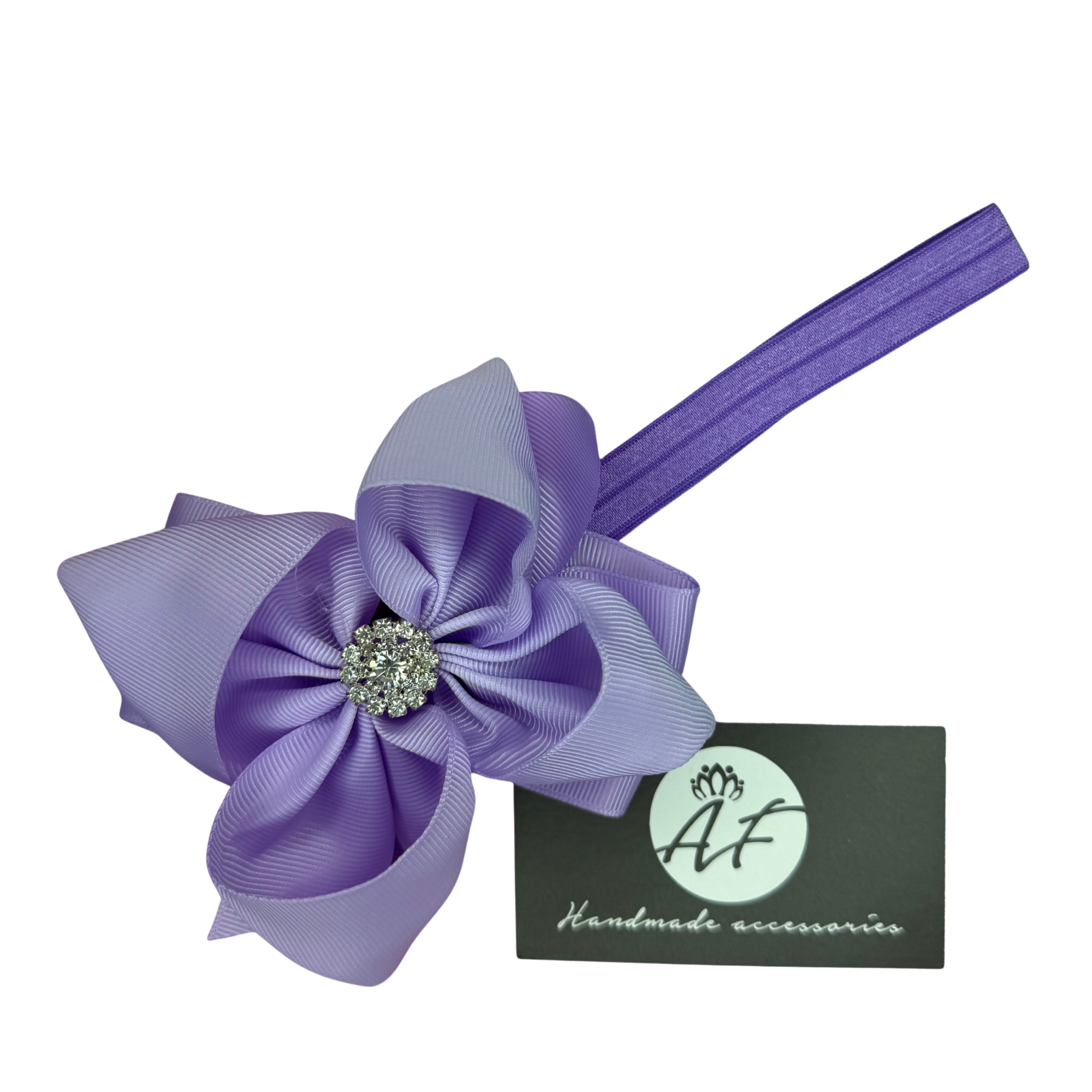 Handmade Baby Headband with 4-Loop Bow – Stretchy Band for Newborns, Infants & Toddlers