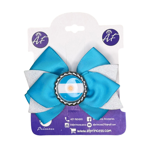 Handmade Argentina Hair Bow for Girls – Argentine Flag Boutique Bow Clip