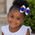 Handmade Haiti Hair Bow for Girls – Haitian Flag Boutique Bow Clip