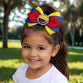 Handmade Colombia Hair Bow for Girls – Colombian Flag Boutique Bow Clip