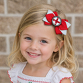 Handmade England Hair Bow for Girls – England Flag Boutique Bow Clip